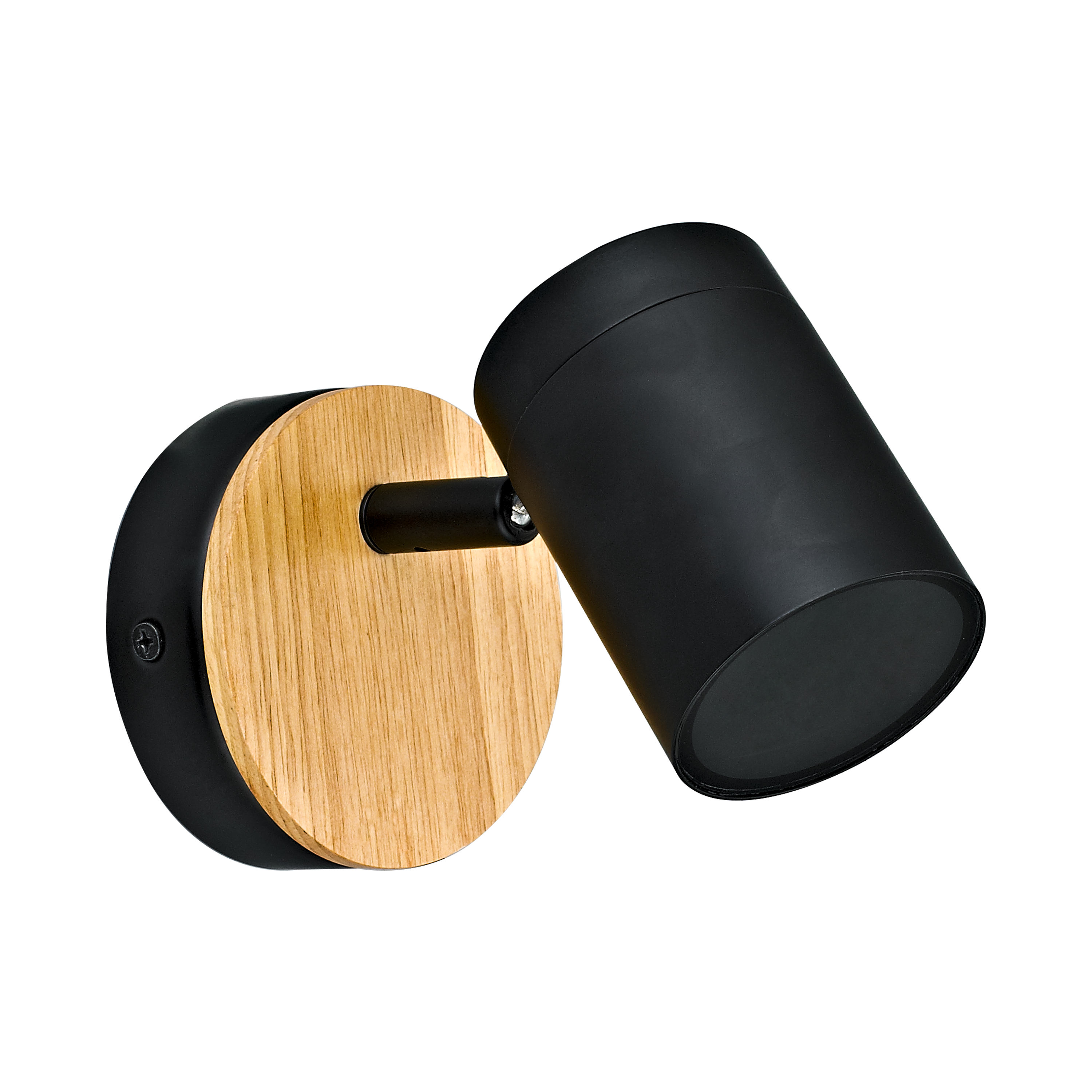 Spot salle de bain GU10 Malabe, bois / métal noir Inspire - 6