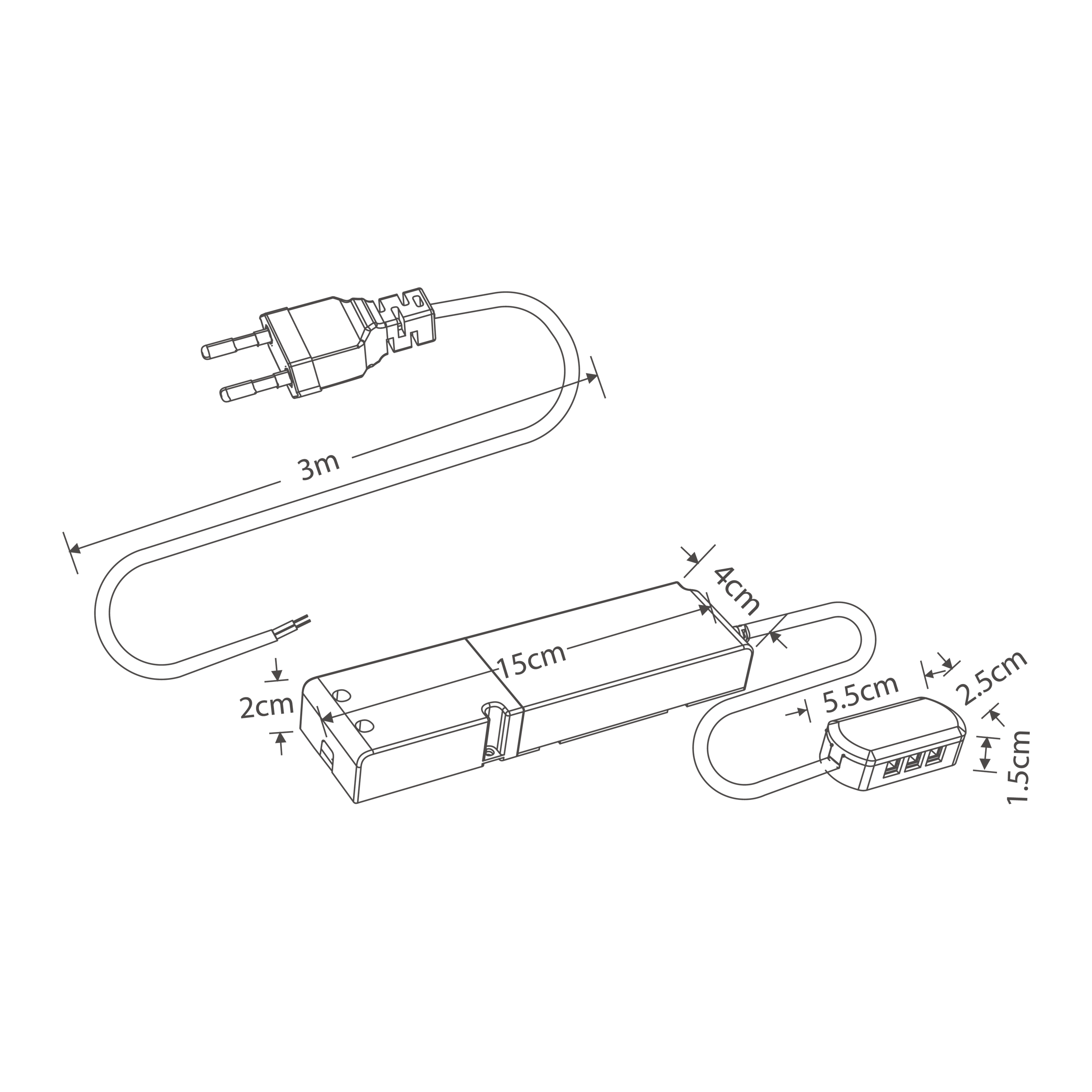 Transformateur et connexion 6 entrées pour luminaires HUBI, INSPIRE - 3