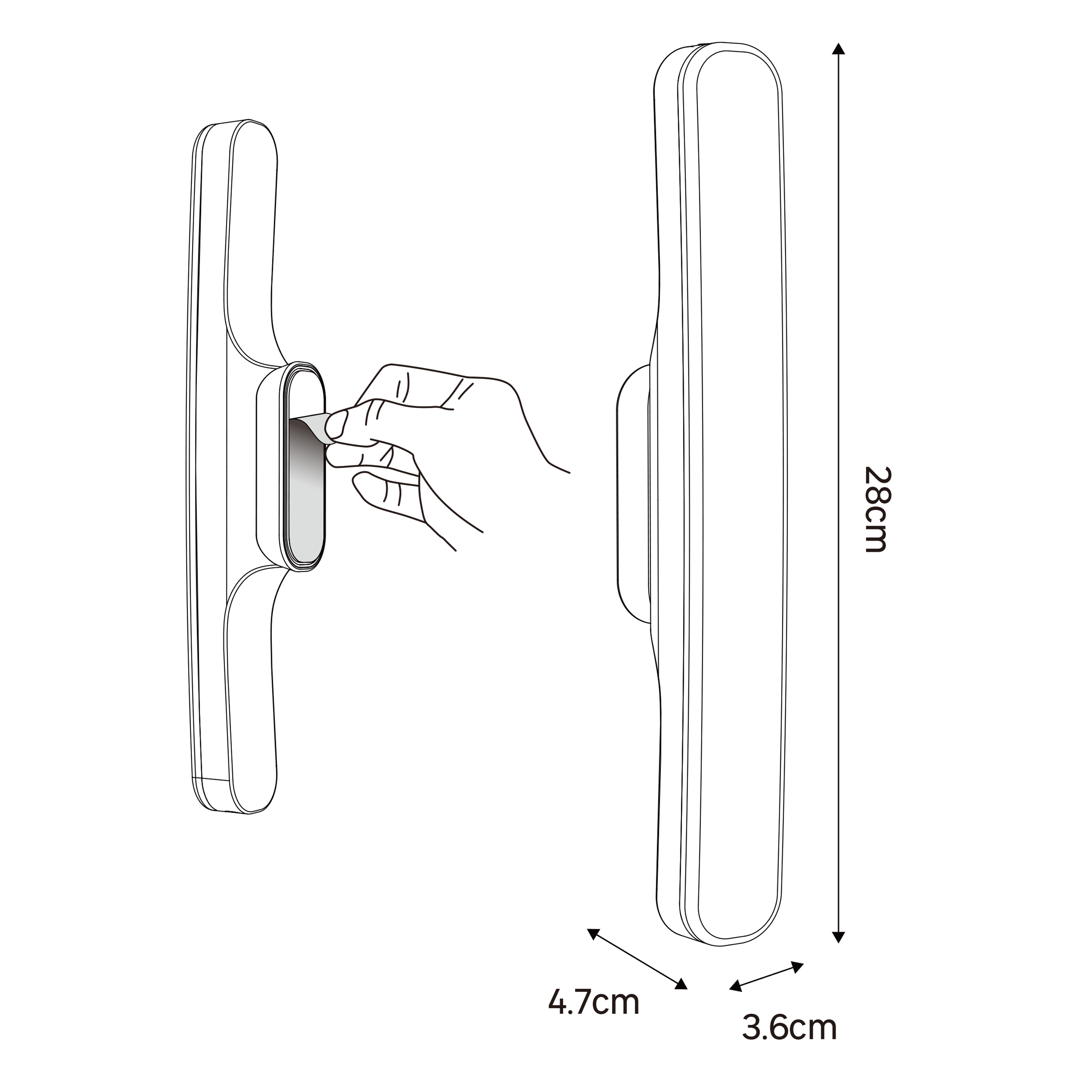 Lampa Paleni biała USB 28 cm IP44 LED Inspire - 6