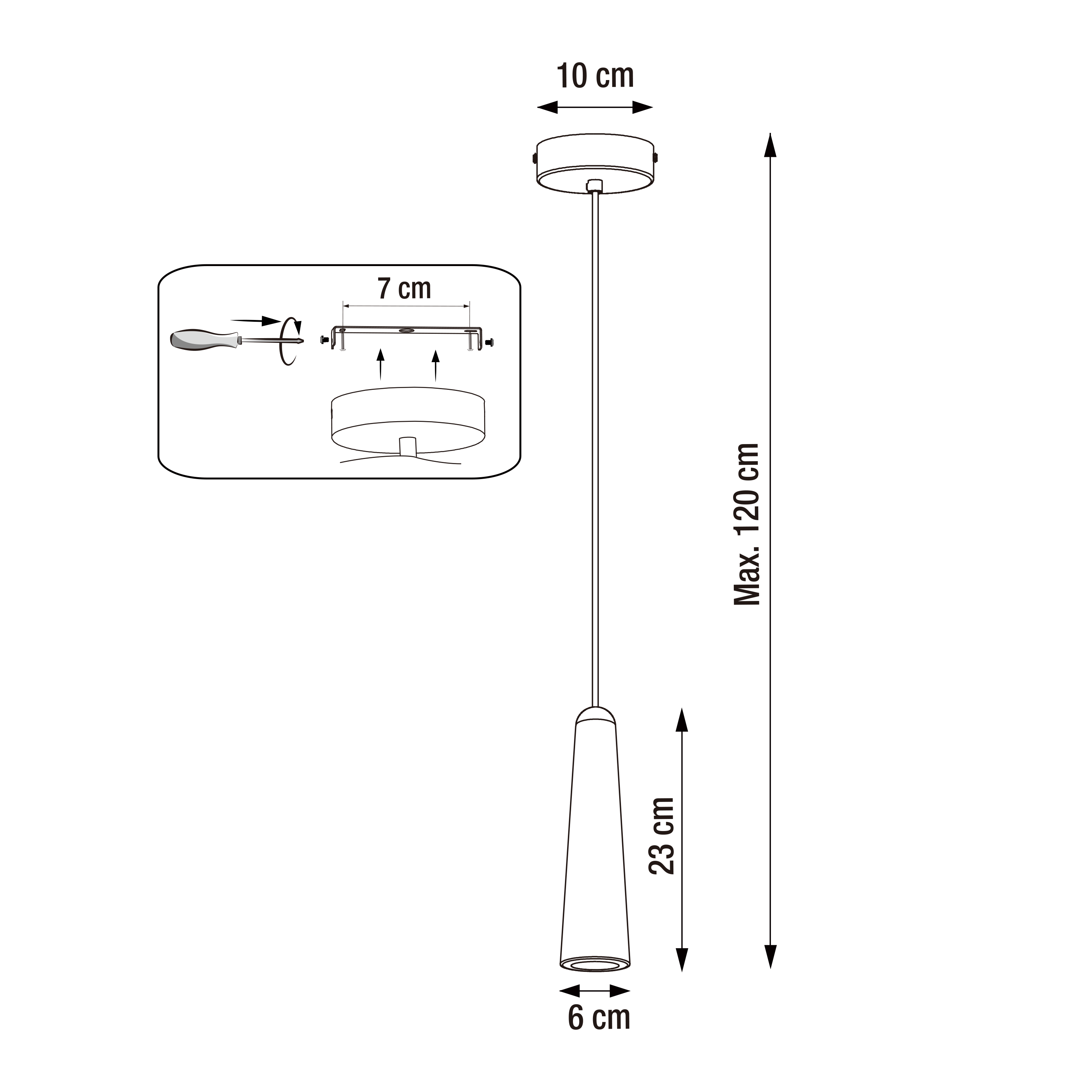 Lampa wisząca Moho biała E27 IP44 Inspire - 7