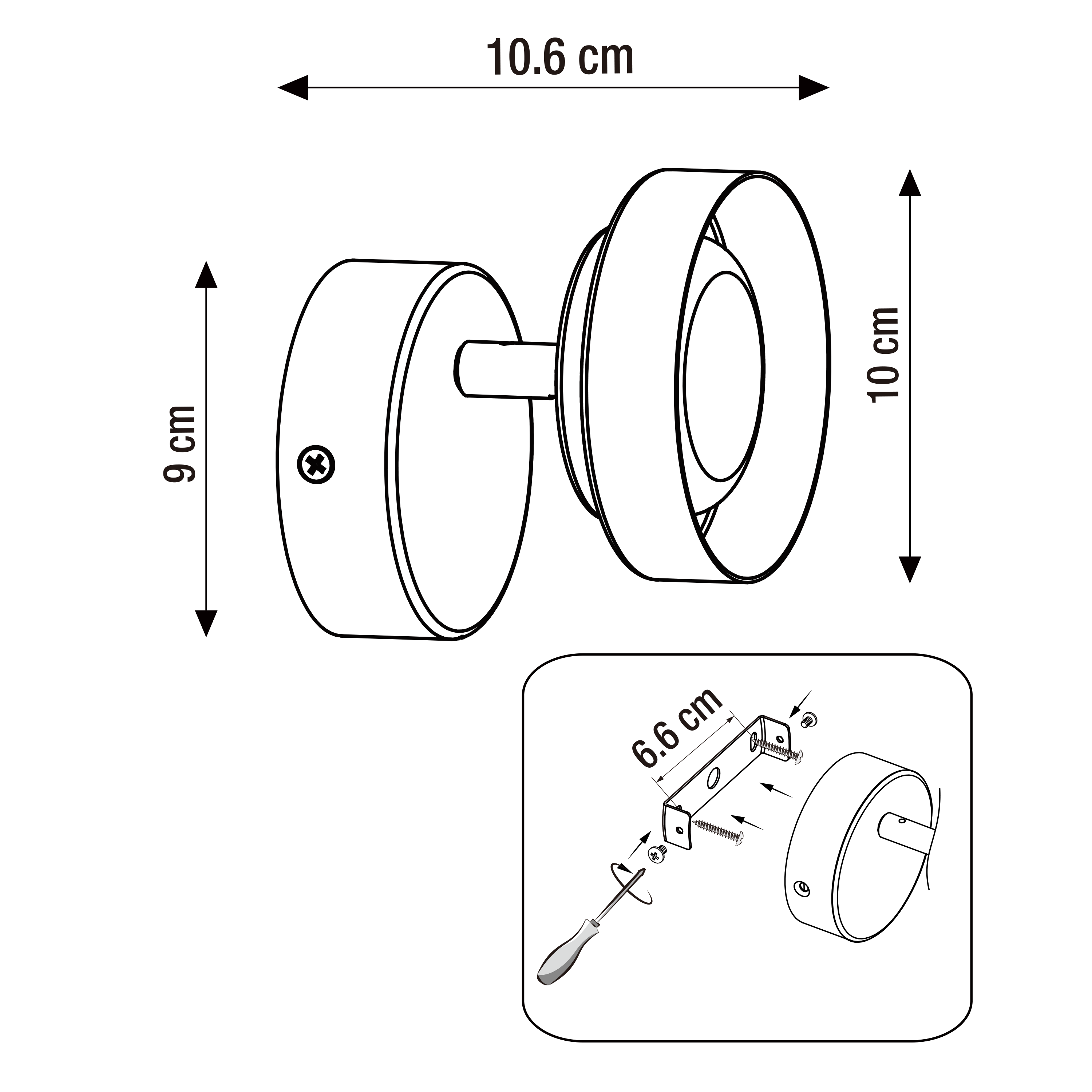 Foco decorativo com lâmpada Malai Inspire LED 540lm 1 luz pintado branco - 7