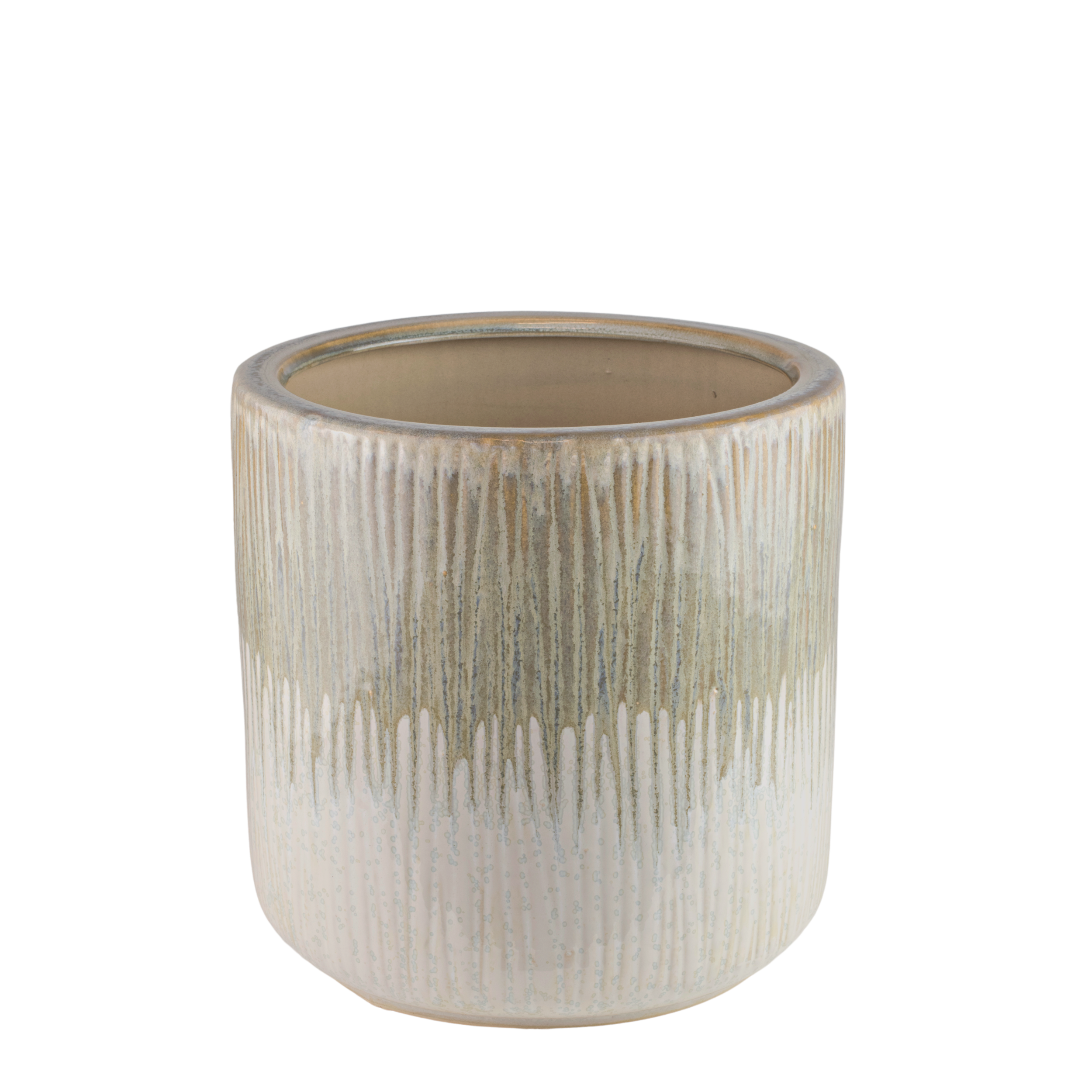 Osłonka doniczki ceramiczna Lars 14.5cm beżowa