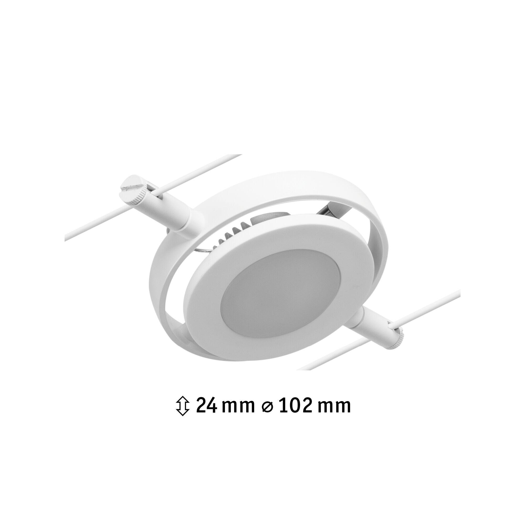 Spot RoundMac individuel sur câble Module LED 450lm métal blanc/chrome PAULMANN - 6
