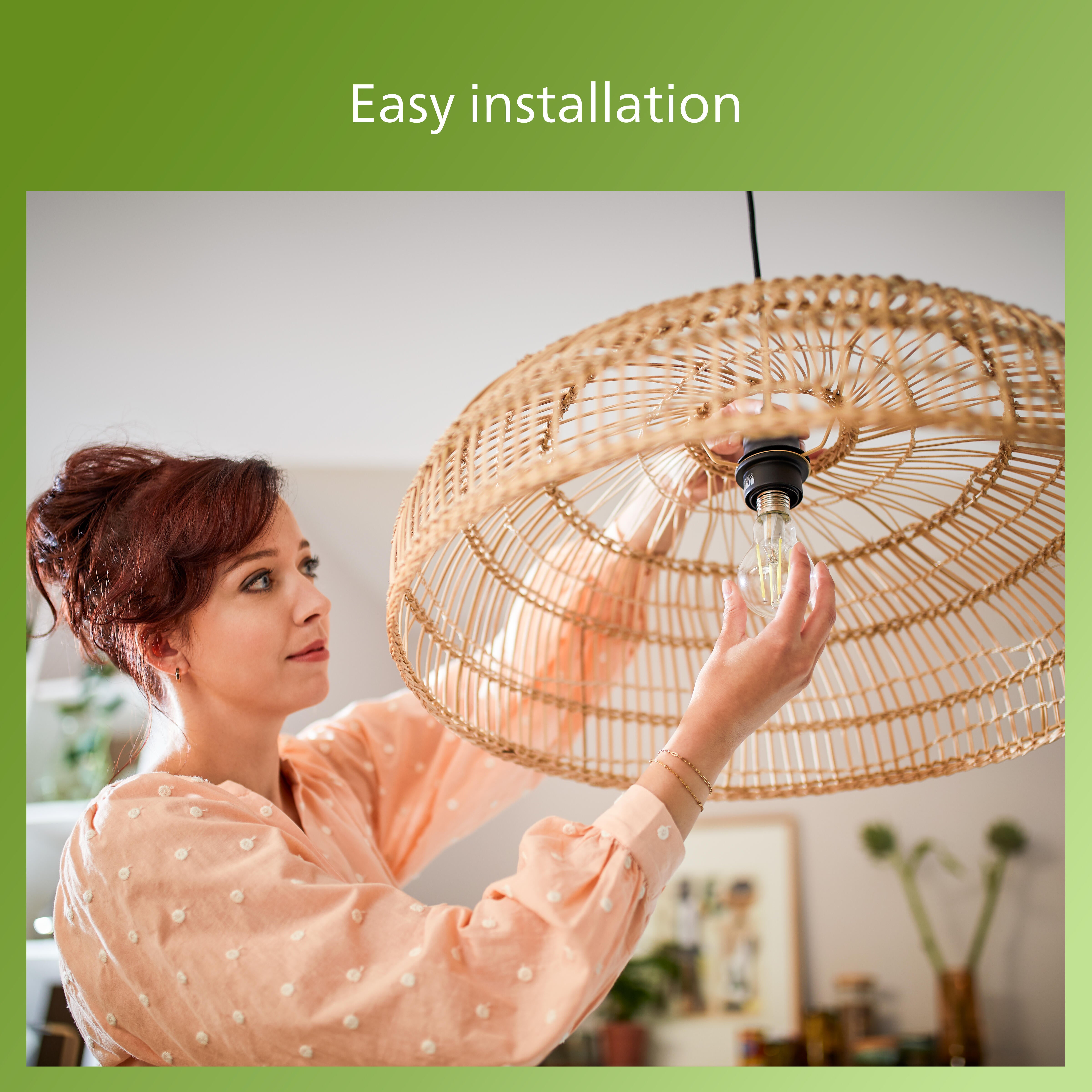 Lampadina LED, E27 goccia, trasparente, luce naturale, 4W= 840 LM (equiv 60 W), classe energetica A, PHILIPS - 7