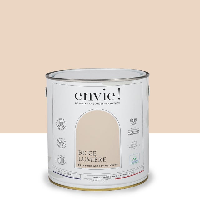 Peinture mur, boiserie beige lumiere velours ENVIE Biosourcée 2L
