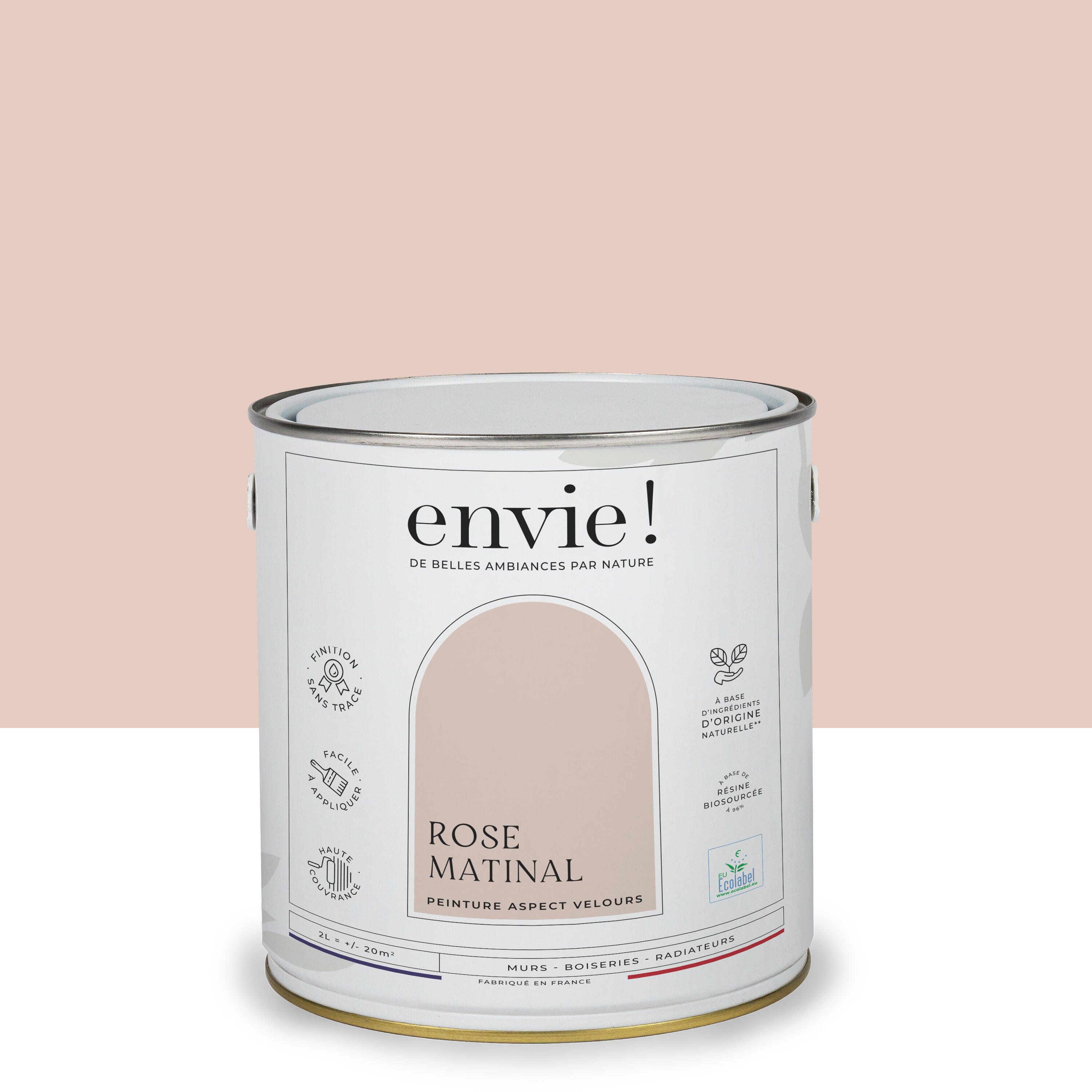 Peinture mur, boiserie rose matinal velours ENVIE Biosourcée 2L Leroy — free download