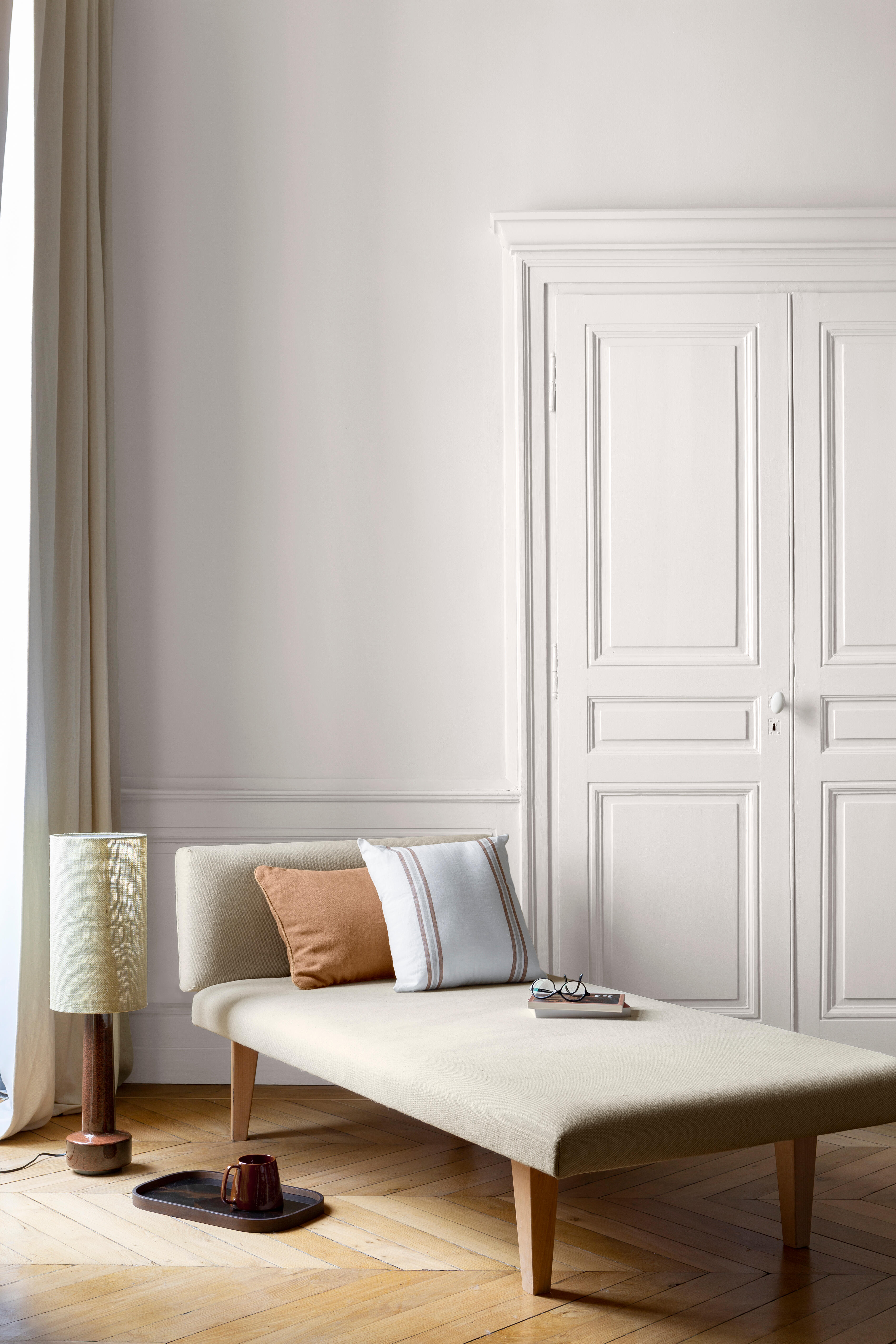 Peinture mur, boiserie blanc mousseline velours LIBÉRON 163 faubourg 2.5L - 3