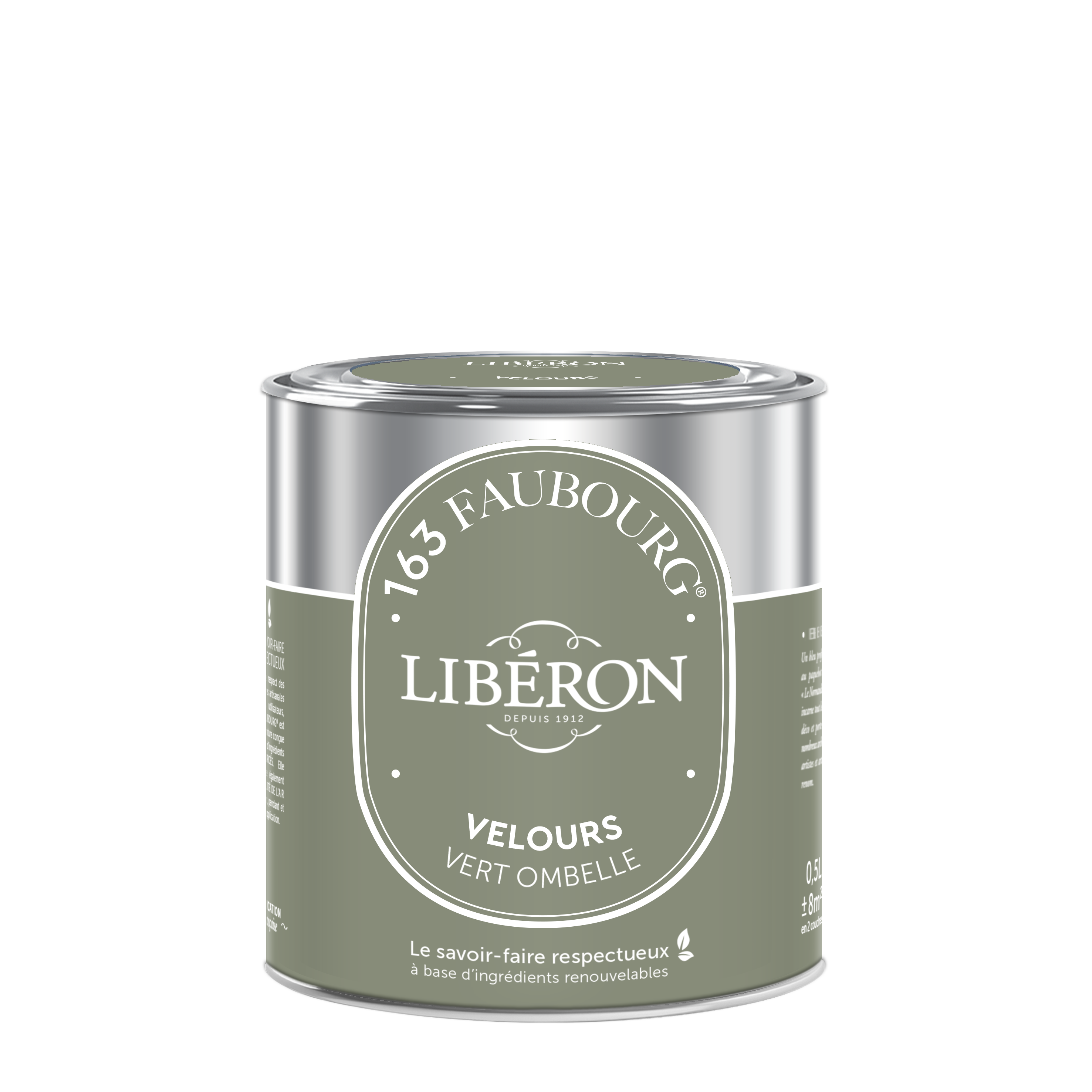 Peinture mur, boiserie vert ombelle velours LIBÉRON 163 faubourg 0.5L - 4
