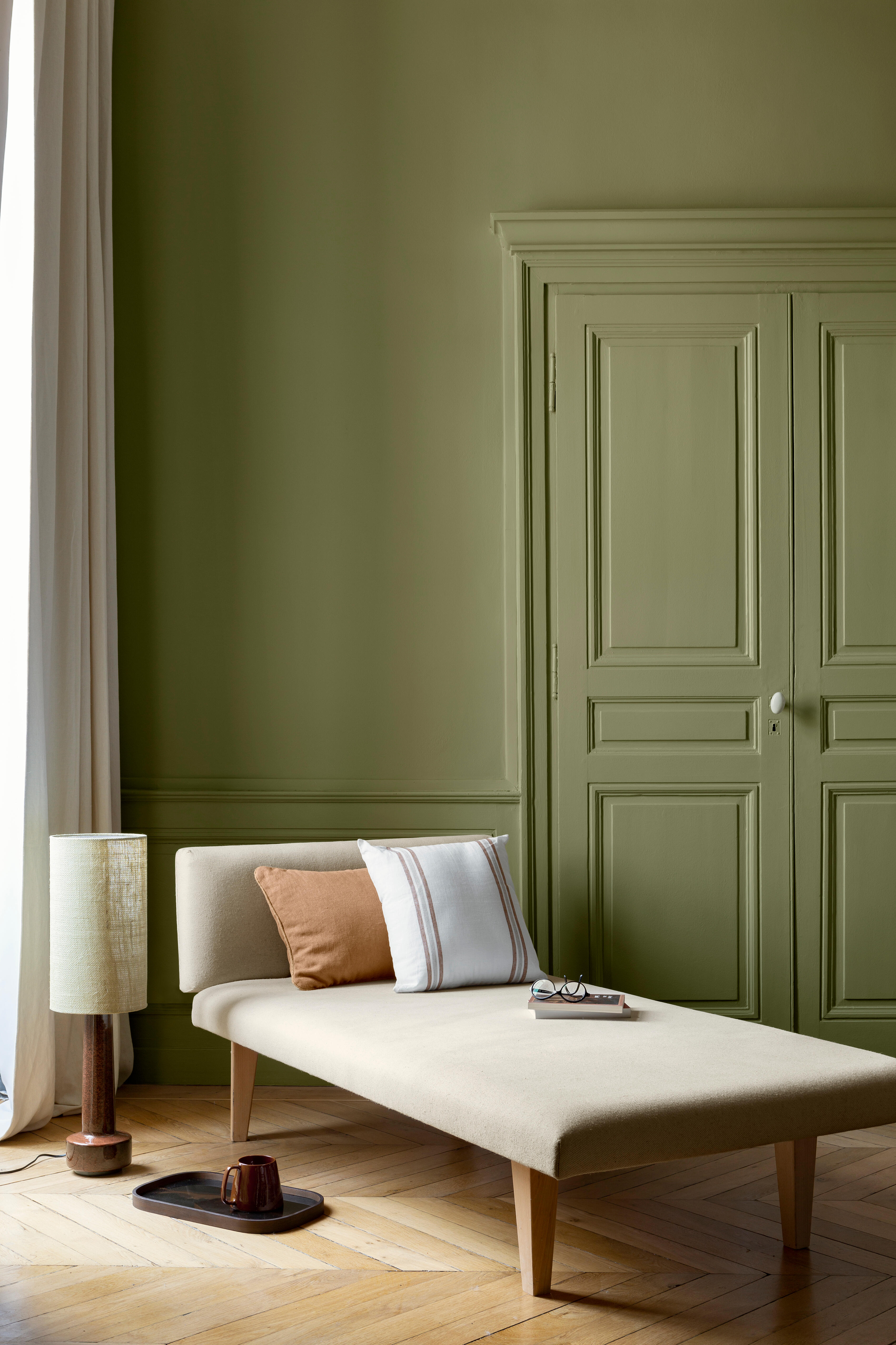 Peinture mur, boiserie vert botanique velours LIBÉRON 163 faubourg 2.5L - 3