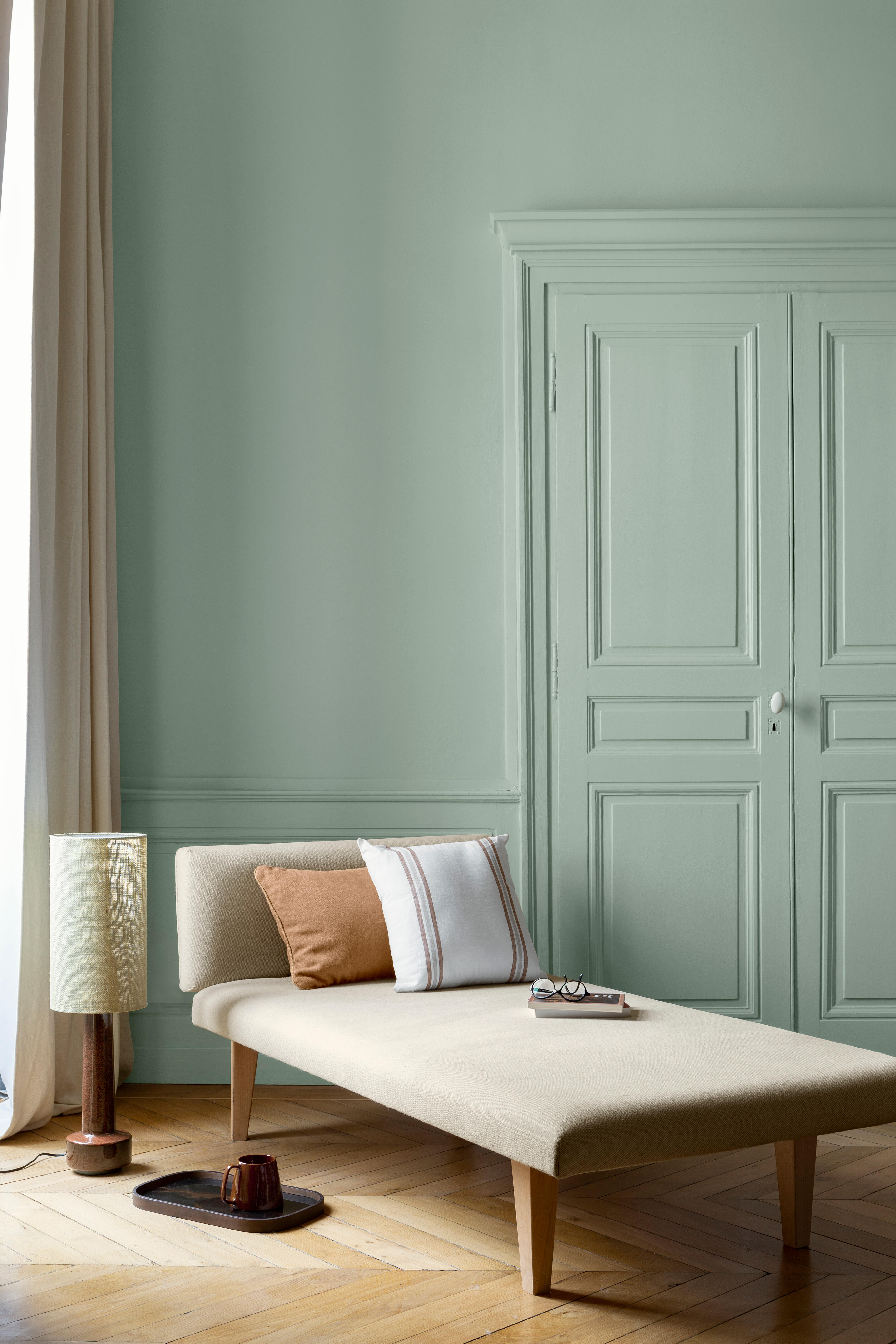 Peinture mur, boiserie vert des halles velours LIBÉRON 163 faubourg 2.5L - 6