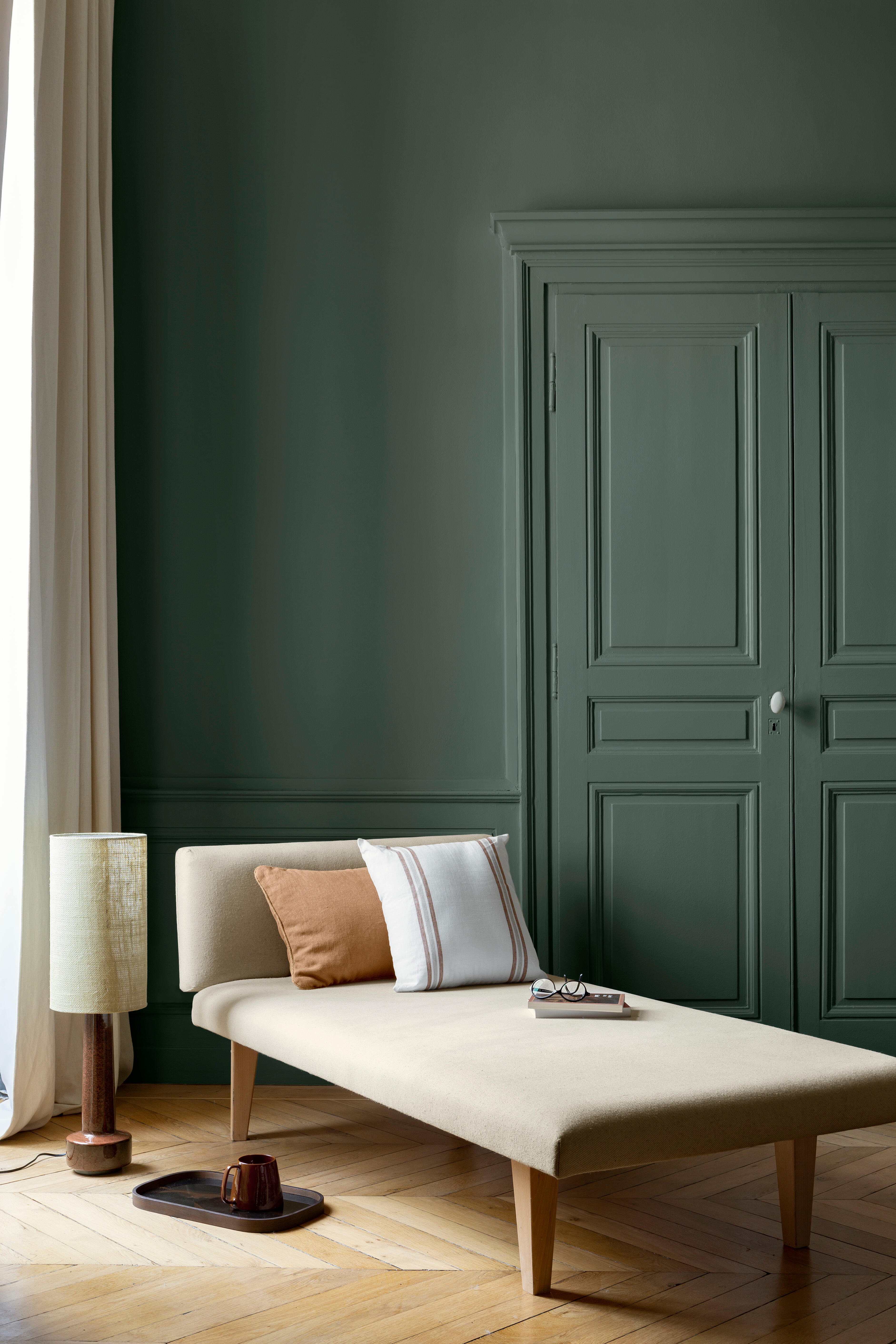 Peinture mur, boiserie vert parisien velours LIBÉRON 163 faubourg 0.5L - 3
