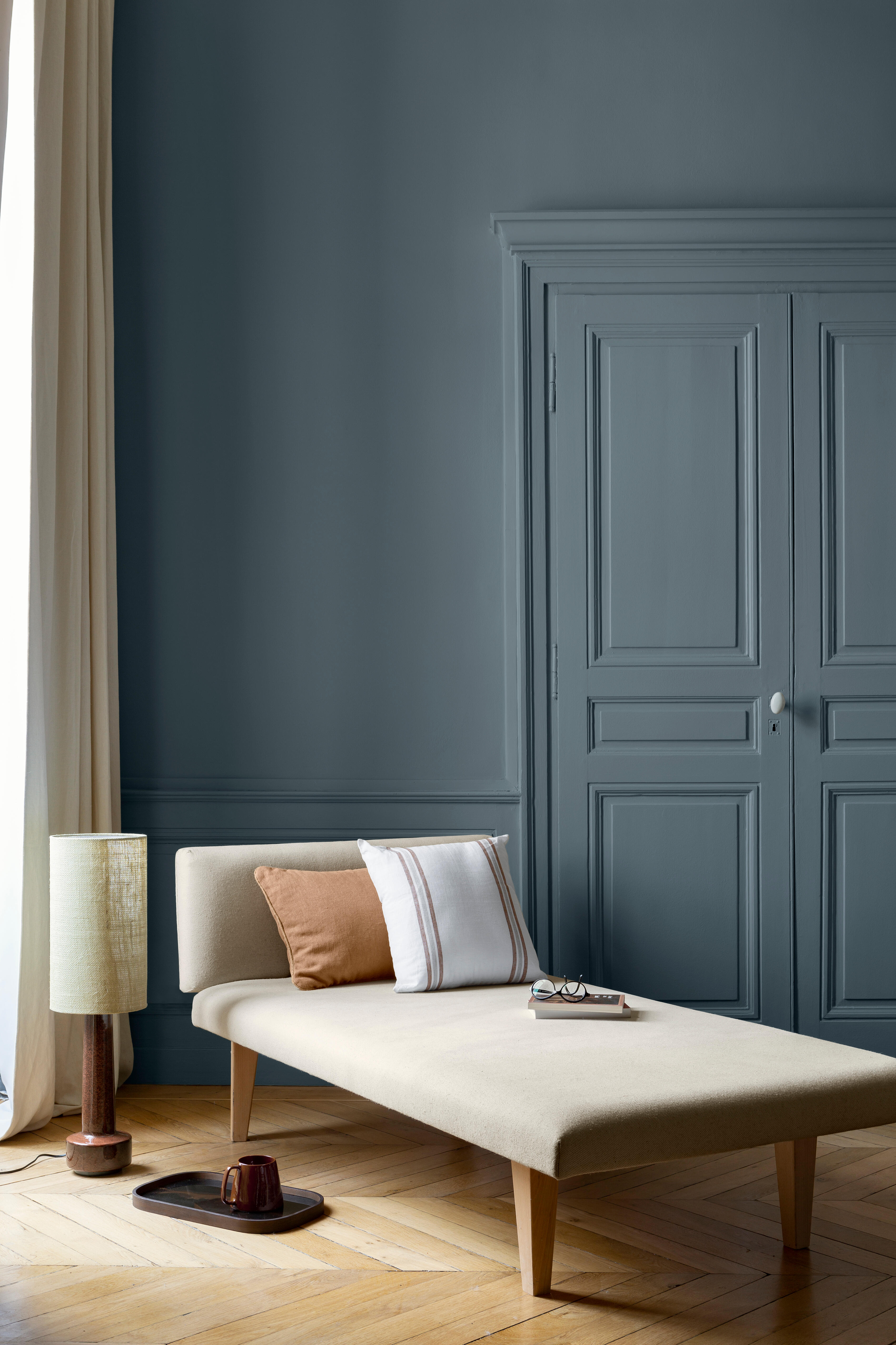 Peinture mur, boiserie bleu zingueur velours LIBÉRON 163 faubourg 2.5L - 3