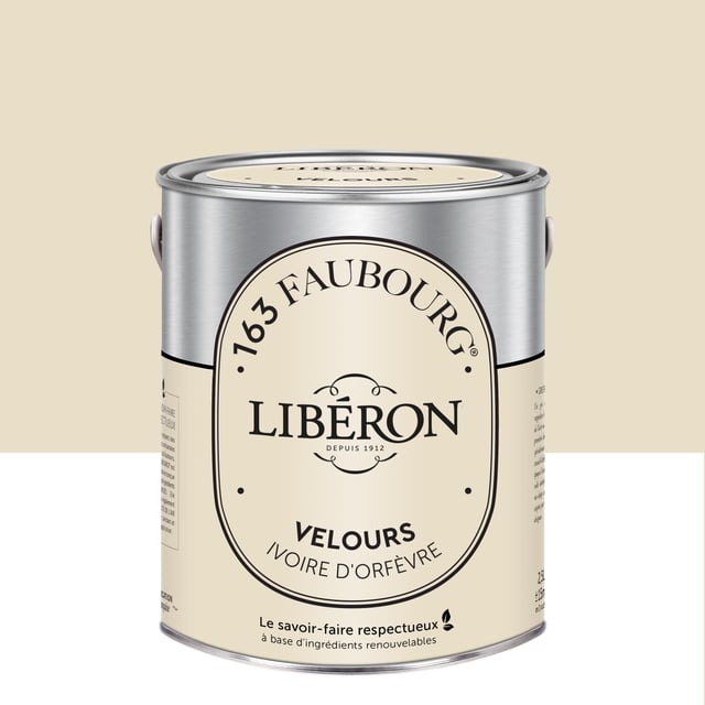 Peinture mur, boiserie ivoire d'orfèvre velours LIBÉRON 163 faubourg 2.5L