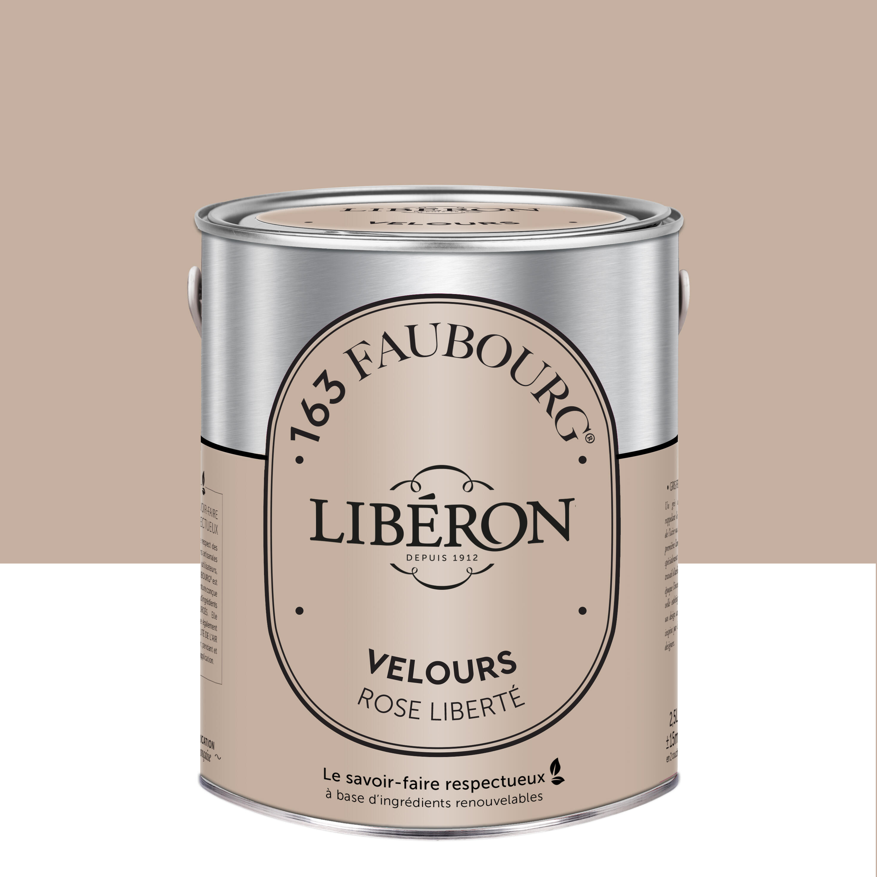 Peinture mur, boiserie rose liberté velours LIBÉRON 163 faubourg 2.5L ...