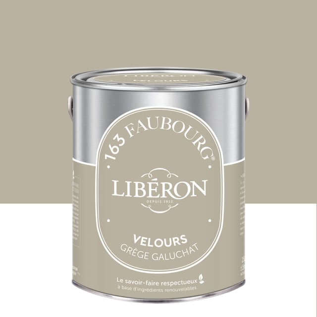 Peinture mur, boiserie grège galuchat velours LIBÉRON 163 faubourg 2.5L