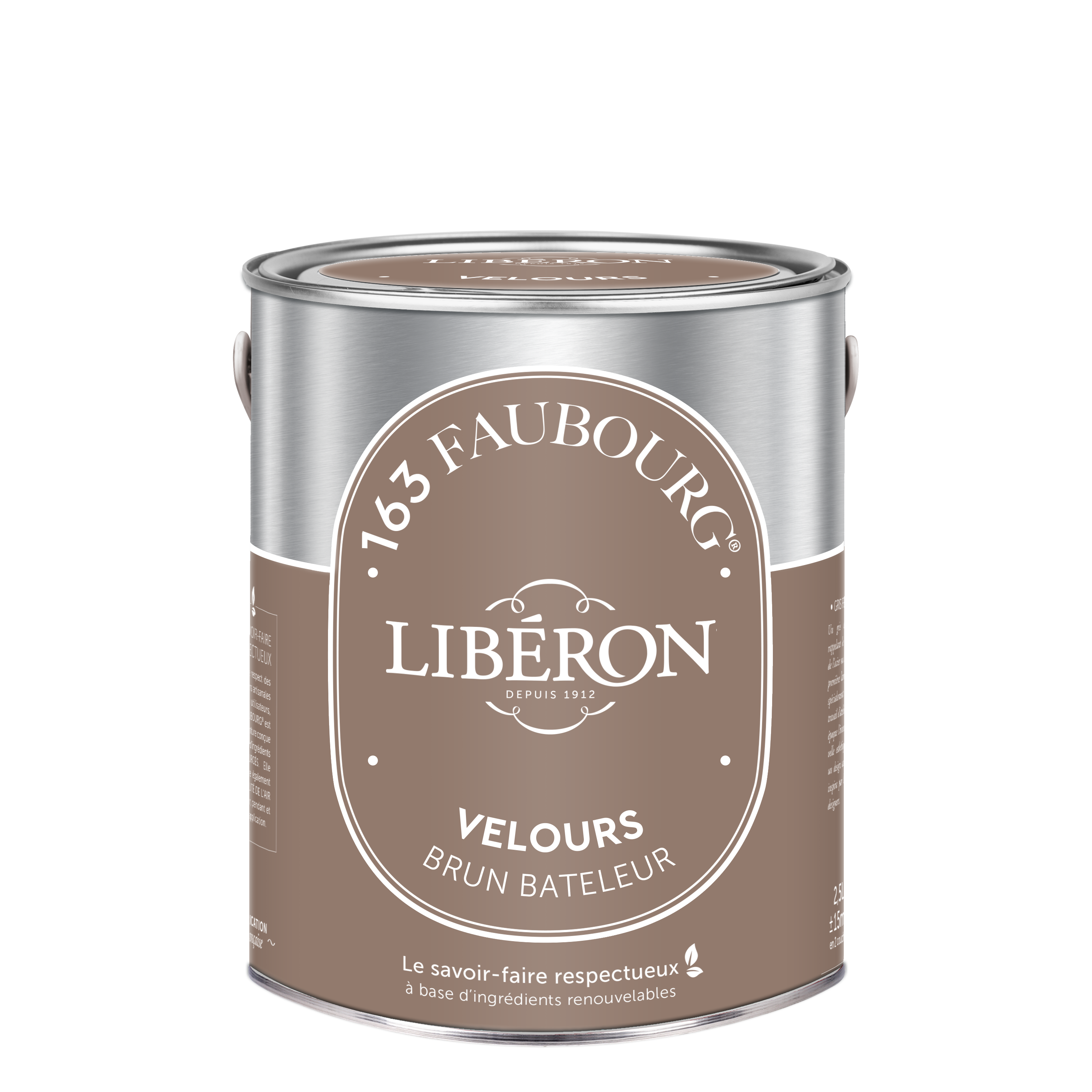 Peinture mur, boiserie brun bateleur velours LIBÉRON 163 faubourg 2.5L - 4