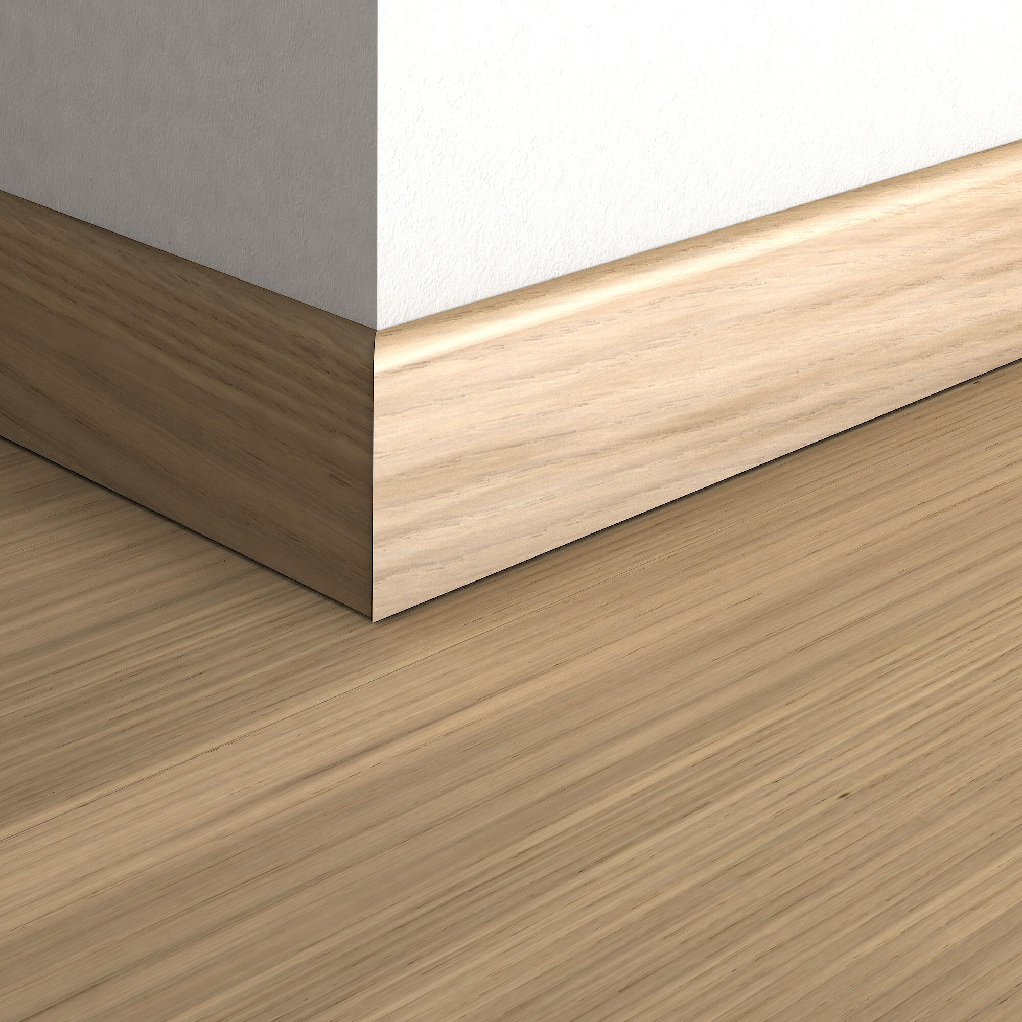 Plinthe mdf, plaquée chêne naturel clair, H. 8 x L. 2.4 m, Ep.15 mm ...