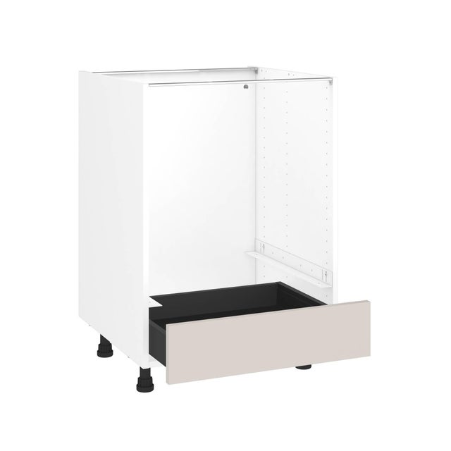 Mueble bajo horno de cocina Delinia ID Viena lino mate 76,8X60 cm