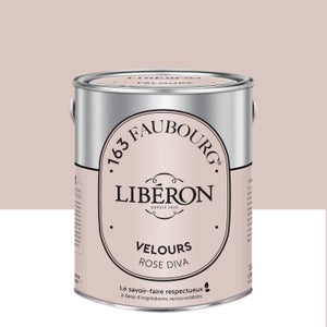 Peinture mur, boiserie rose diva velours LIBÉRON 163 faubourg 2.5l