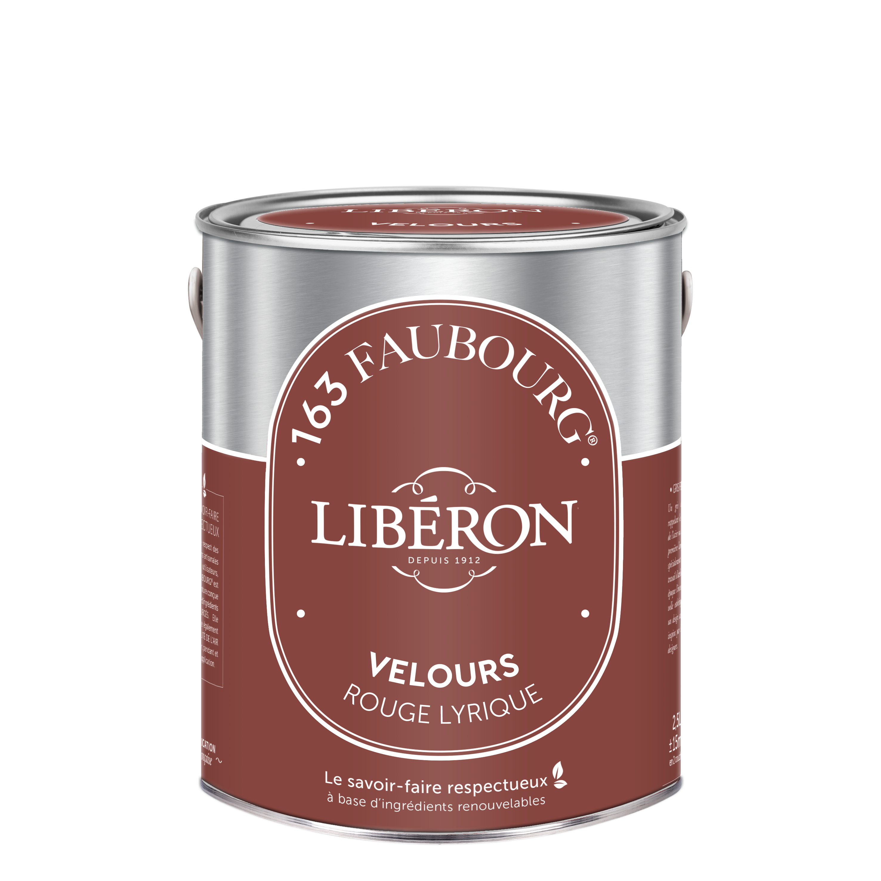Peinture mur, boiserie rouge lyrique velours LIBÉRON 163 faubourg 2.5L - 5