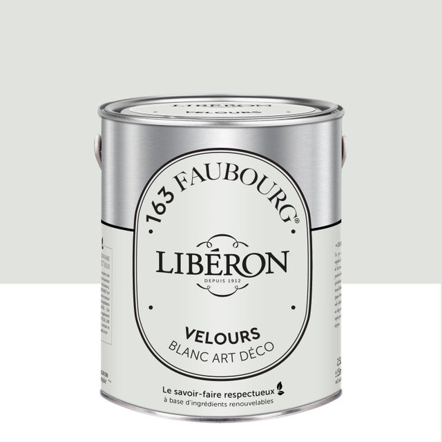 Peinture mur, boiserie blanc art déco velours LIBÉRON 163 faubourg 2.5L