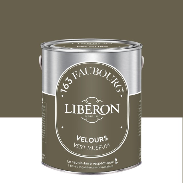 Peinture mur, boiserie vert museum velours LIBÉRON 163 faubourg 2.5L