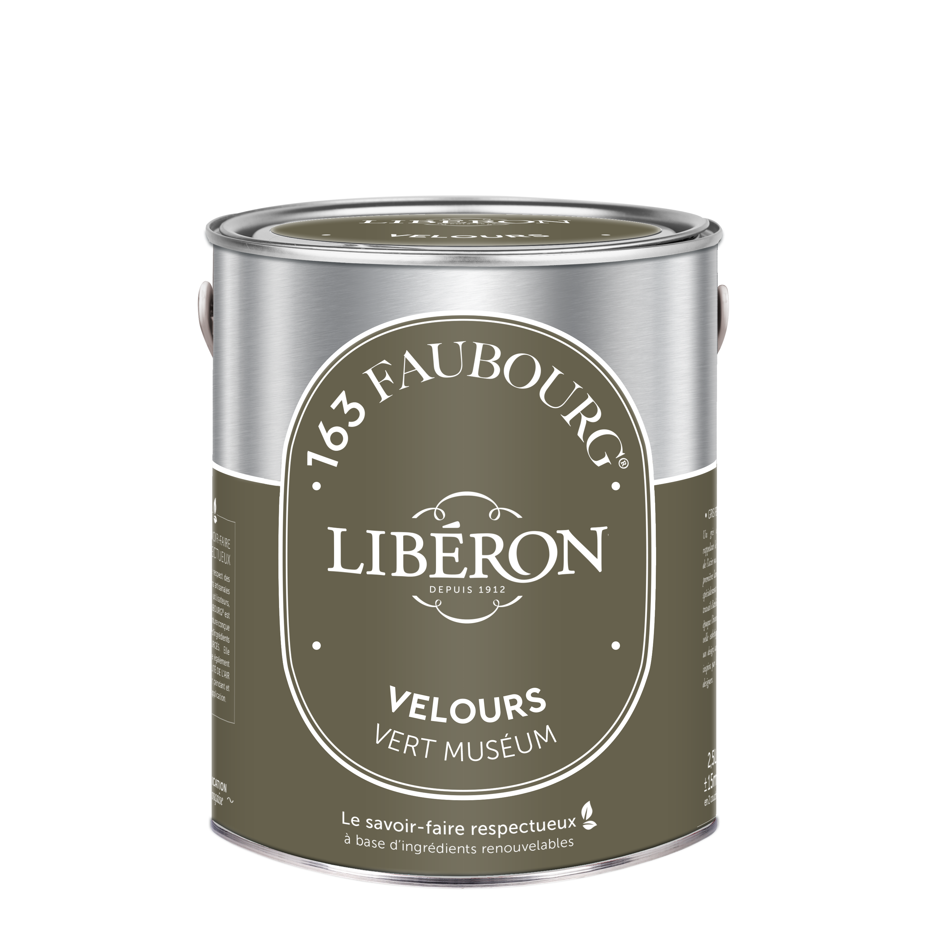 Peinture mur, boiserie vert museum velours LIBÉRON 163 faubourg 2.5L - 5