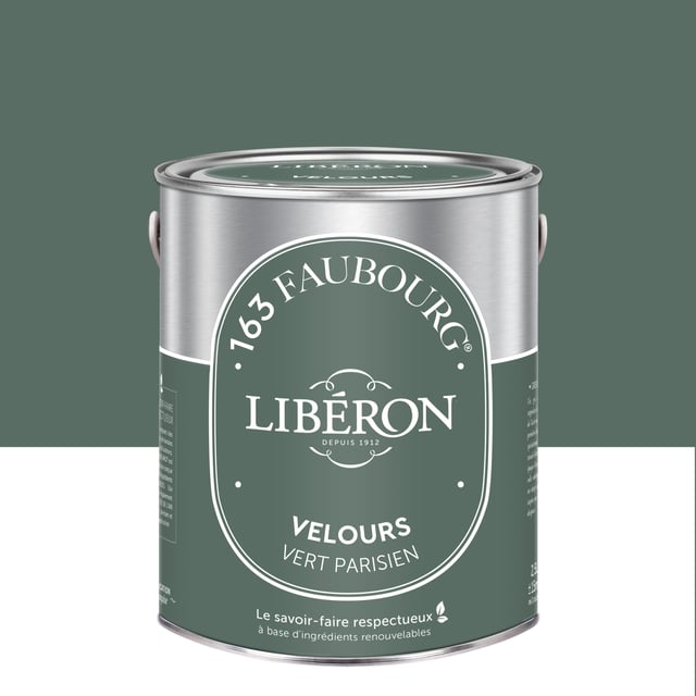 Peinture mur, boiserie vert parisien velours LIBÉRON 163 faubourg 2.5L