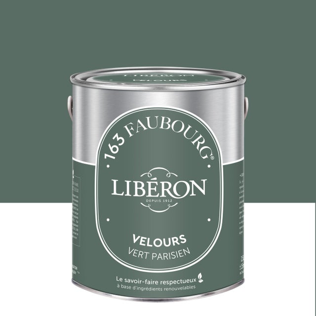 Peinture mur, boiserie vert parisien velours LIBÉRON 163 faubourg 2.5L