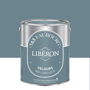 Peinture mur, boiserie bleu zingueur velours LIBÉRON 163 faubourg 2.5l