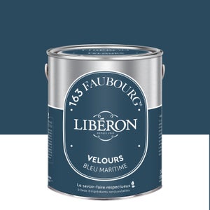 Peinture mur, boiserie bleu maritime velours LIBÉRON 163 faubourg 2.5l