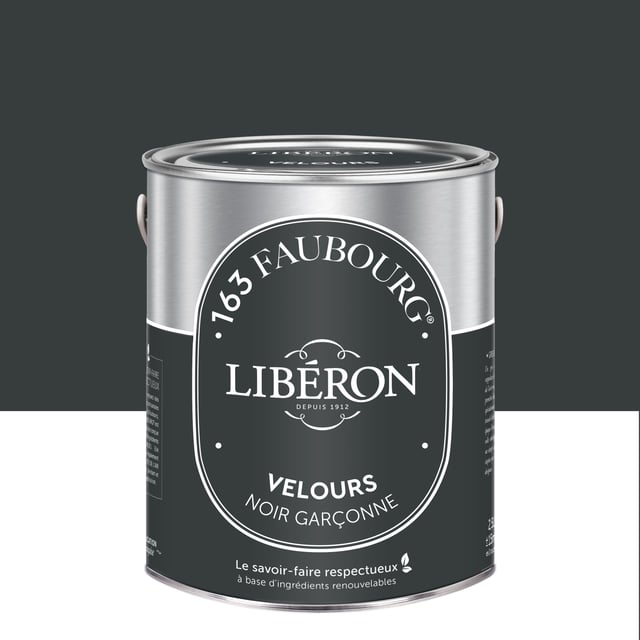 Peinture mur, boiserie noir garçonne velours LIBÉRON 163 faubourg 2.5L
