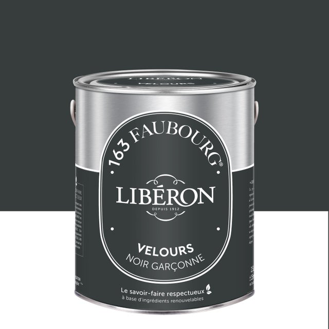 Peinture mur, boiserie noir garçonne velours LIBÉRON 163 faubourg 2.5L