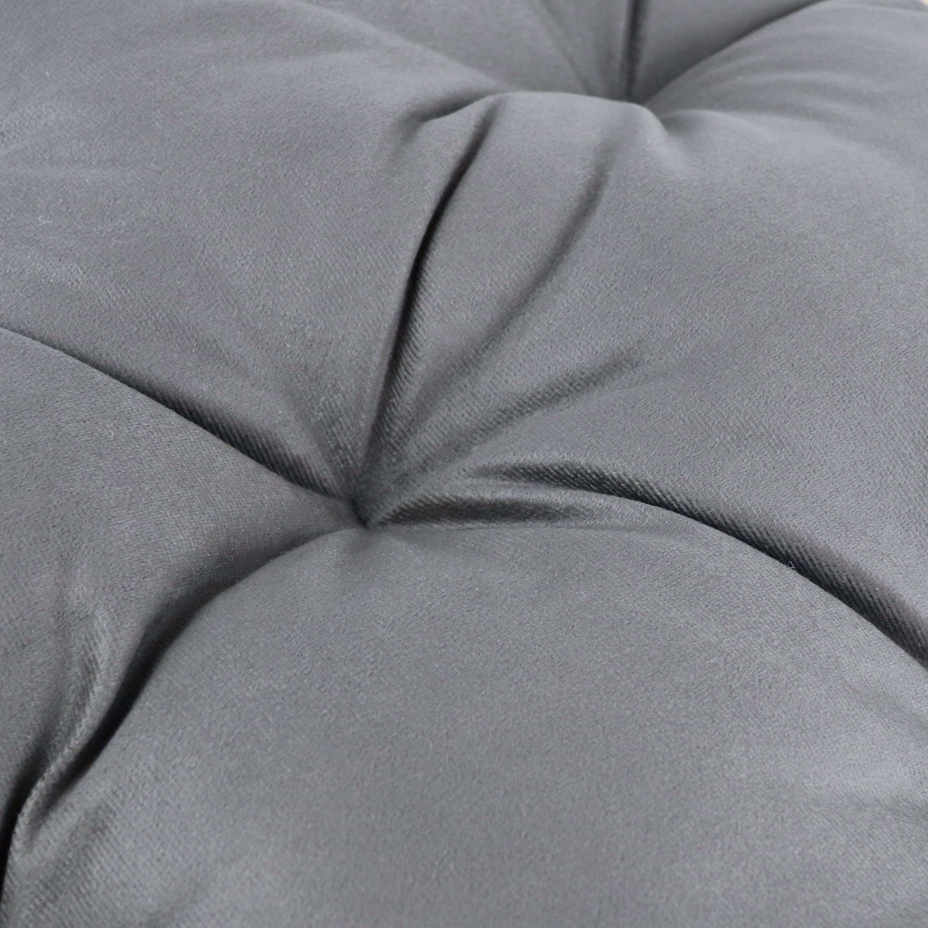 Poduszka na fotel, podłogę Brasil Velvet szara 60 - 3