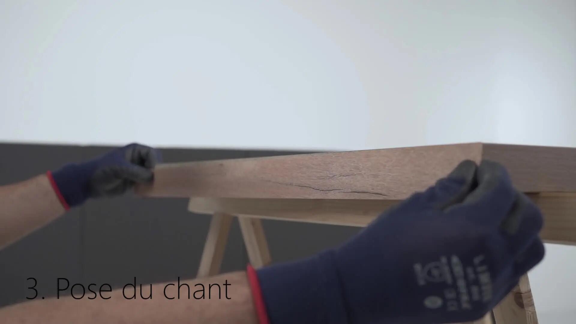 découpe et pose du plan de travail stratifié