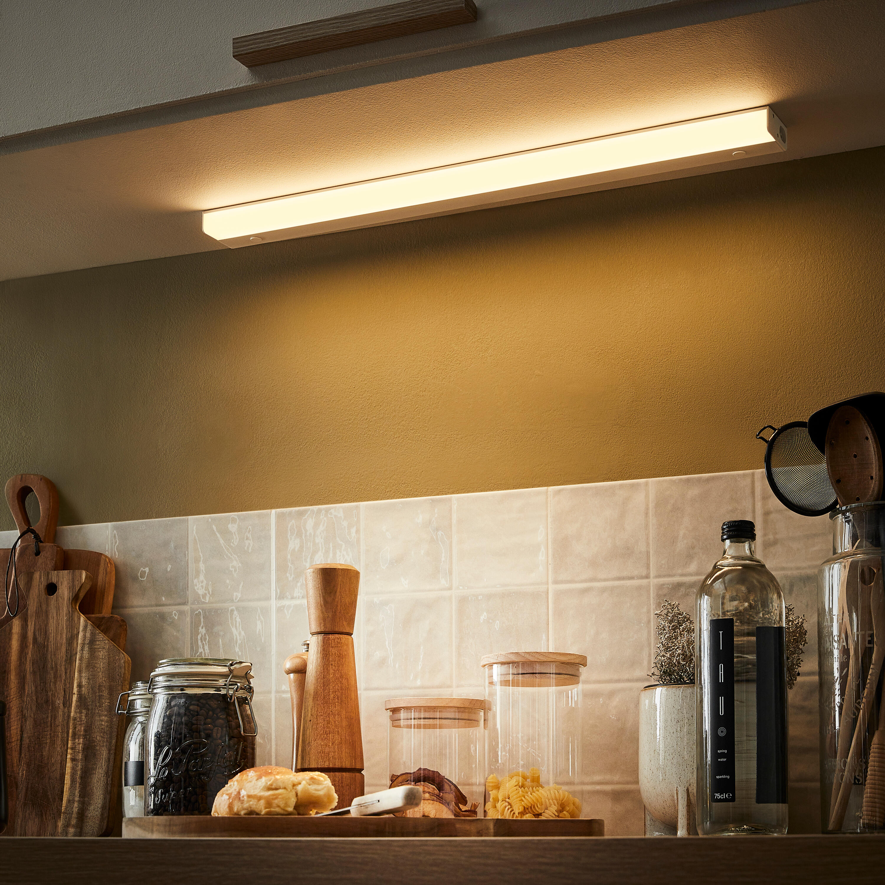 Réglette dessous de meuble LED Tohil L.60 cm, blanc chaud / neutre, INSPIRE - 3