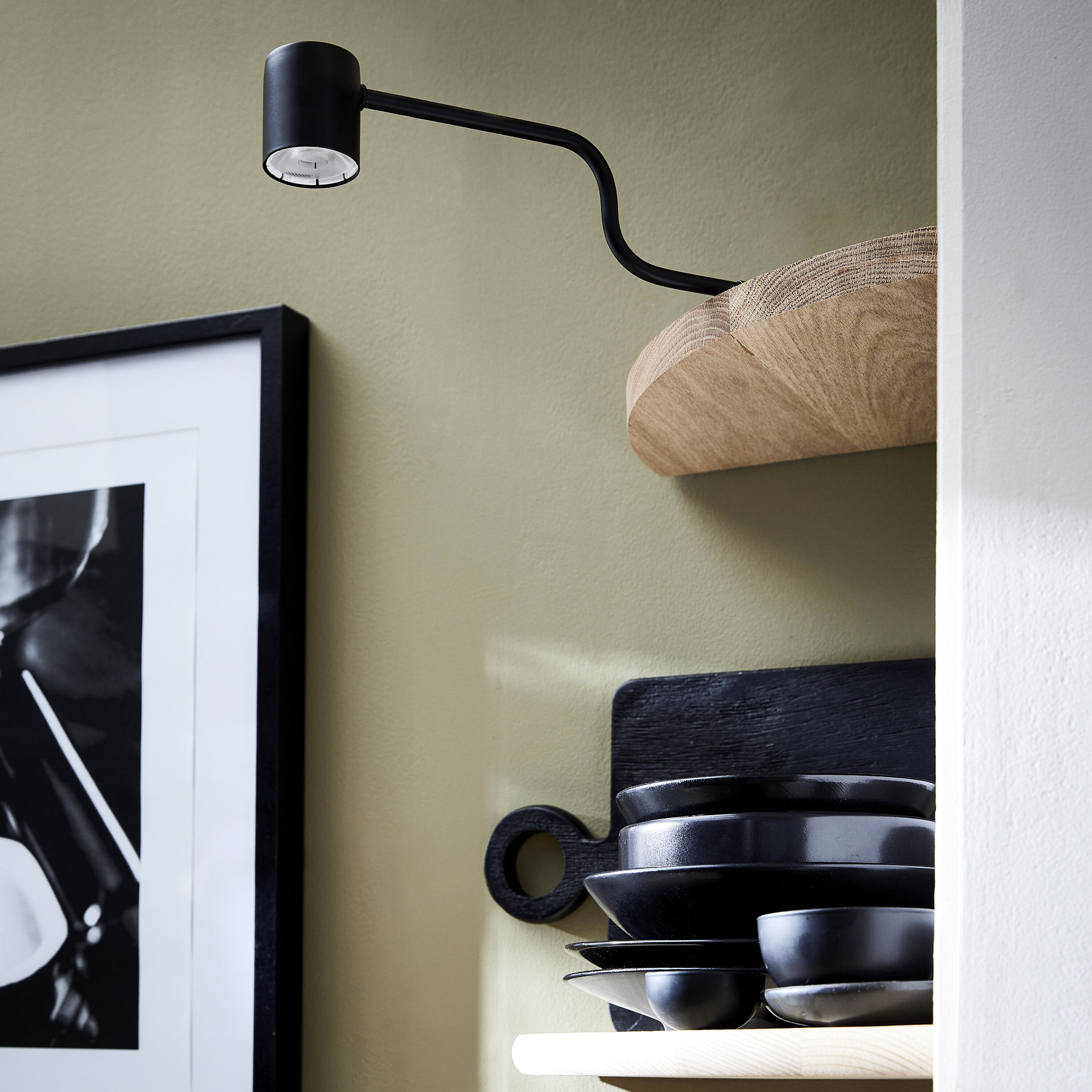 Spot dessus de meuble Hubi module led, blanc chaud à blanc neutre, noir INSPIRE - 3