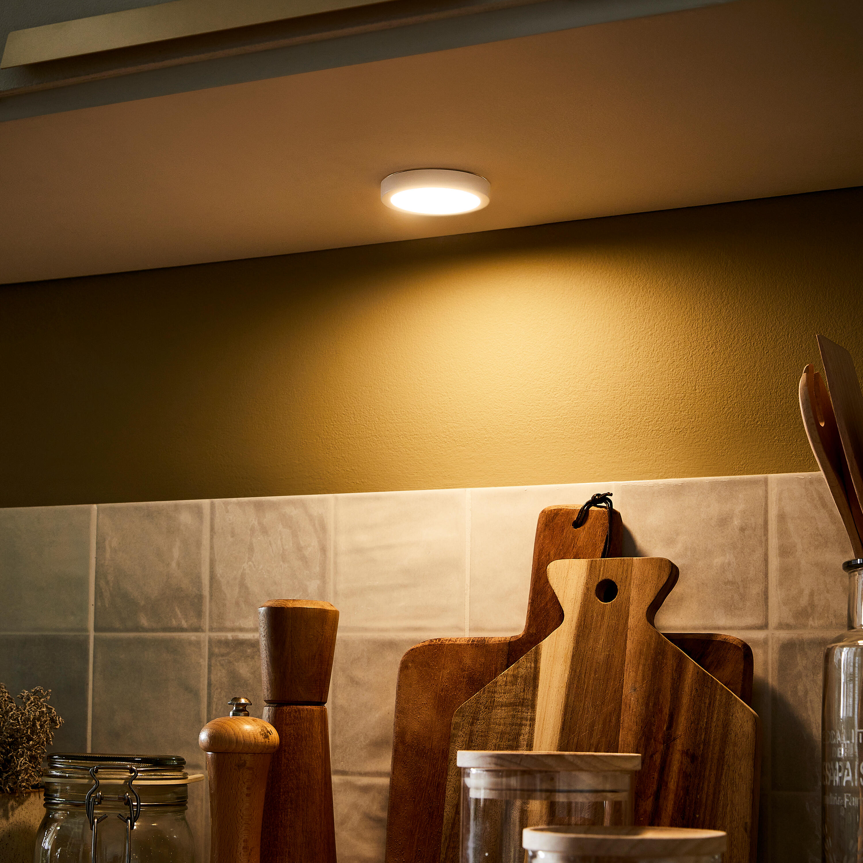 Kit de 1 spot à fixer LED Hubi, blanc chaud / blanc neutre, blanc INSPIRE - 2