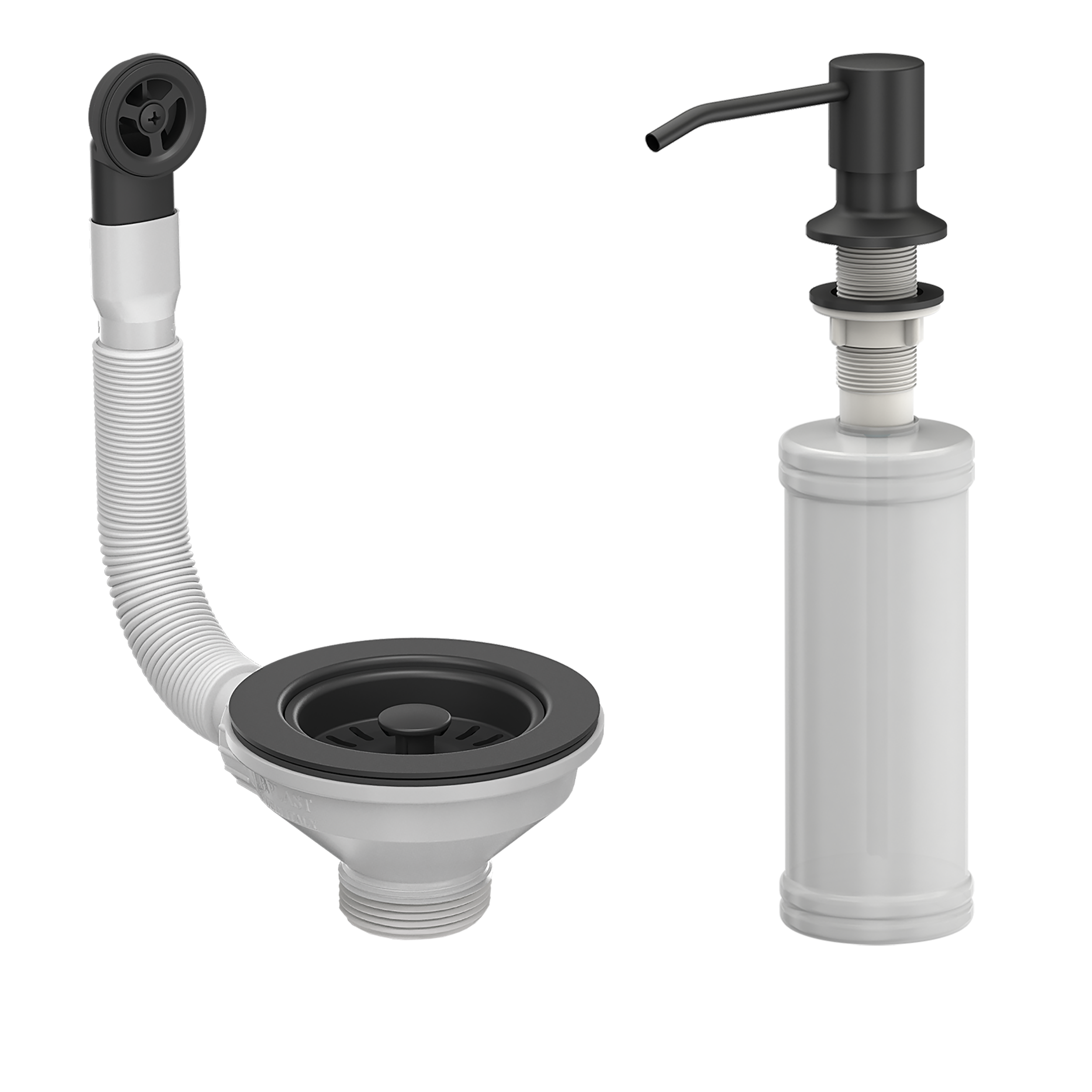 Zestaw odpływ i dozownik płynu do naczyń Quadron