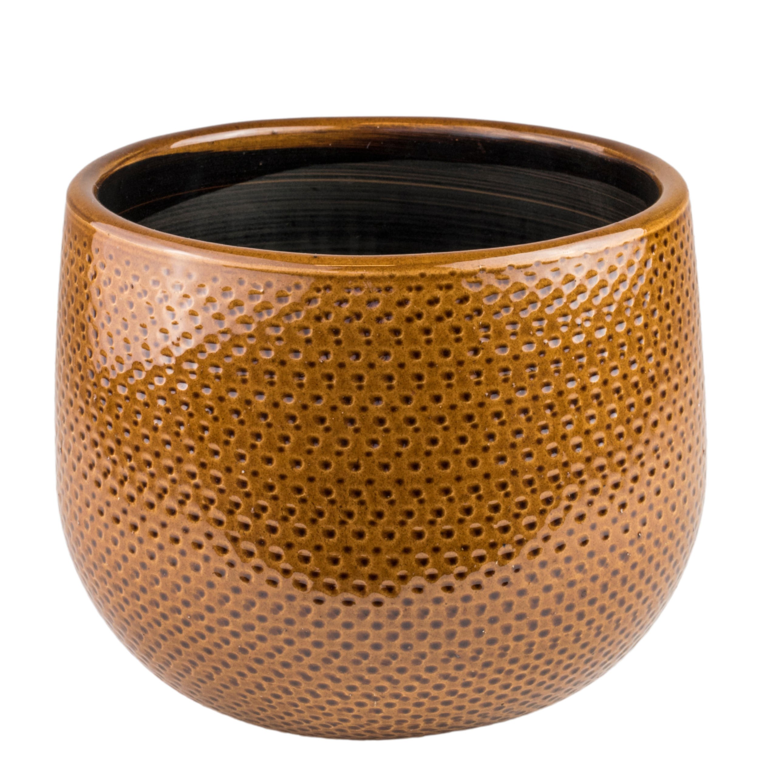 Osłonka doniczki ceramiczna Gabriel 21cm pomarańczowa