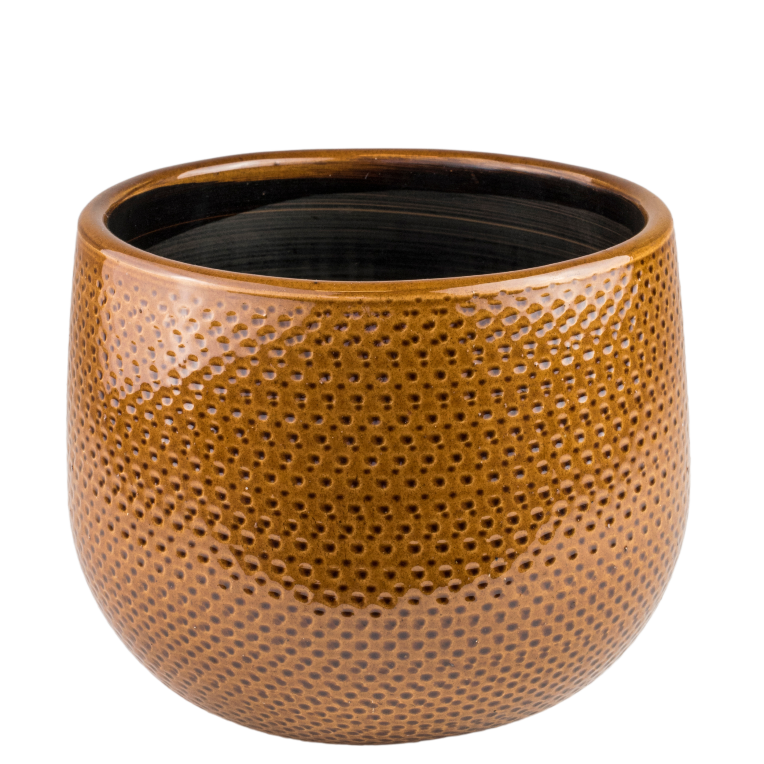 Osłonka doniczki ceramiczna Gabriel 18cm pomarańczowa