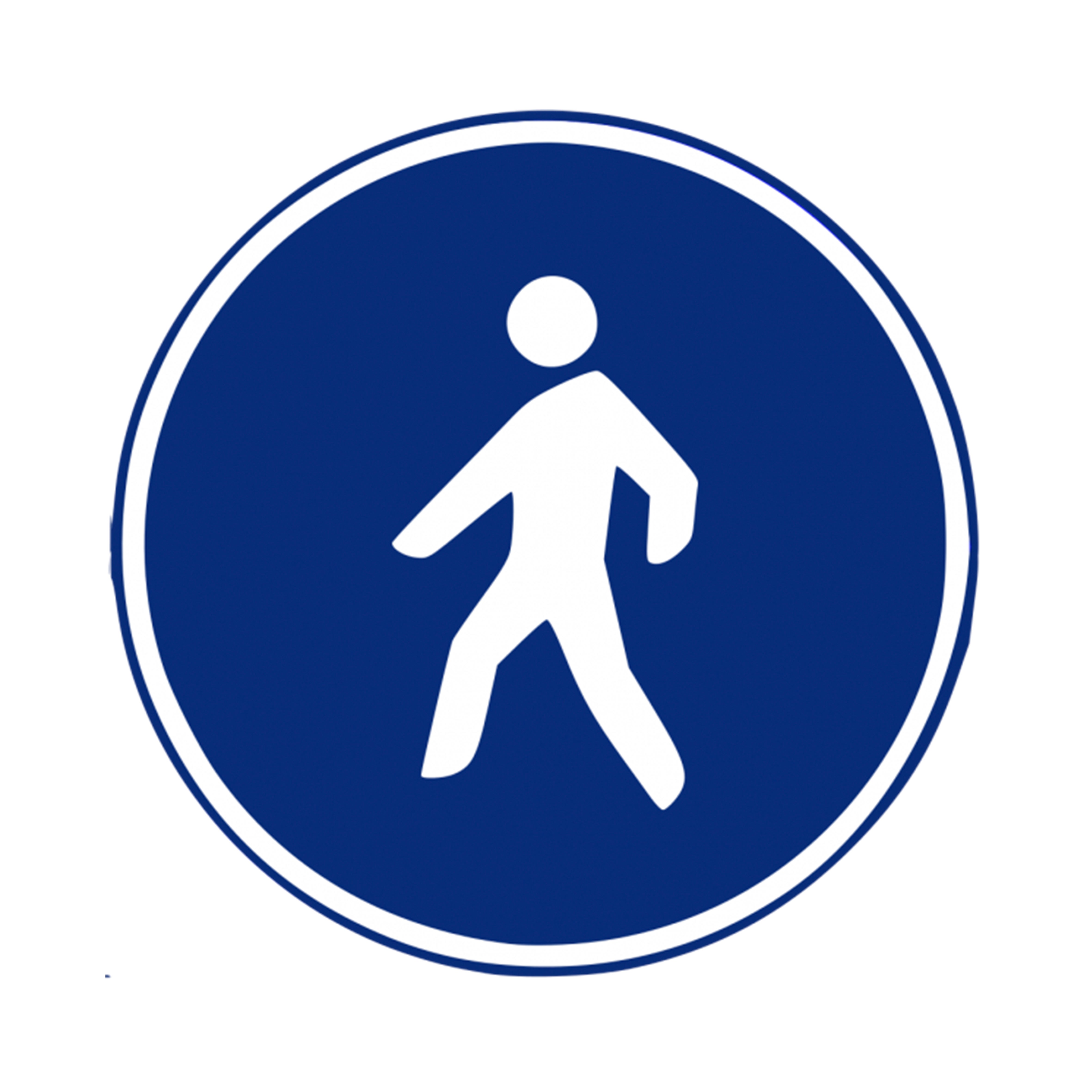 Señal vial reflectante camino reservado para peatones 600mm diámetro ...
