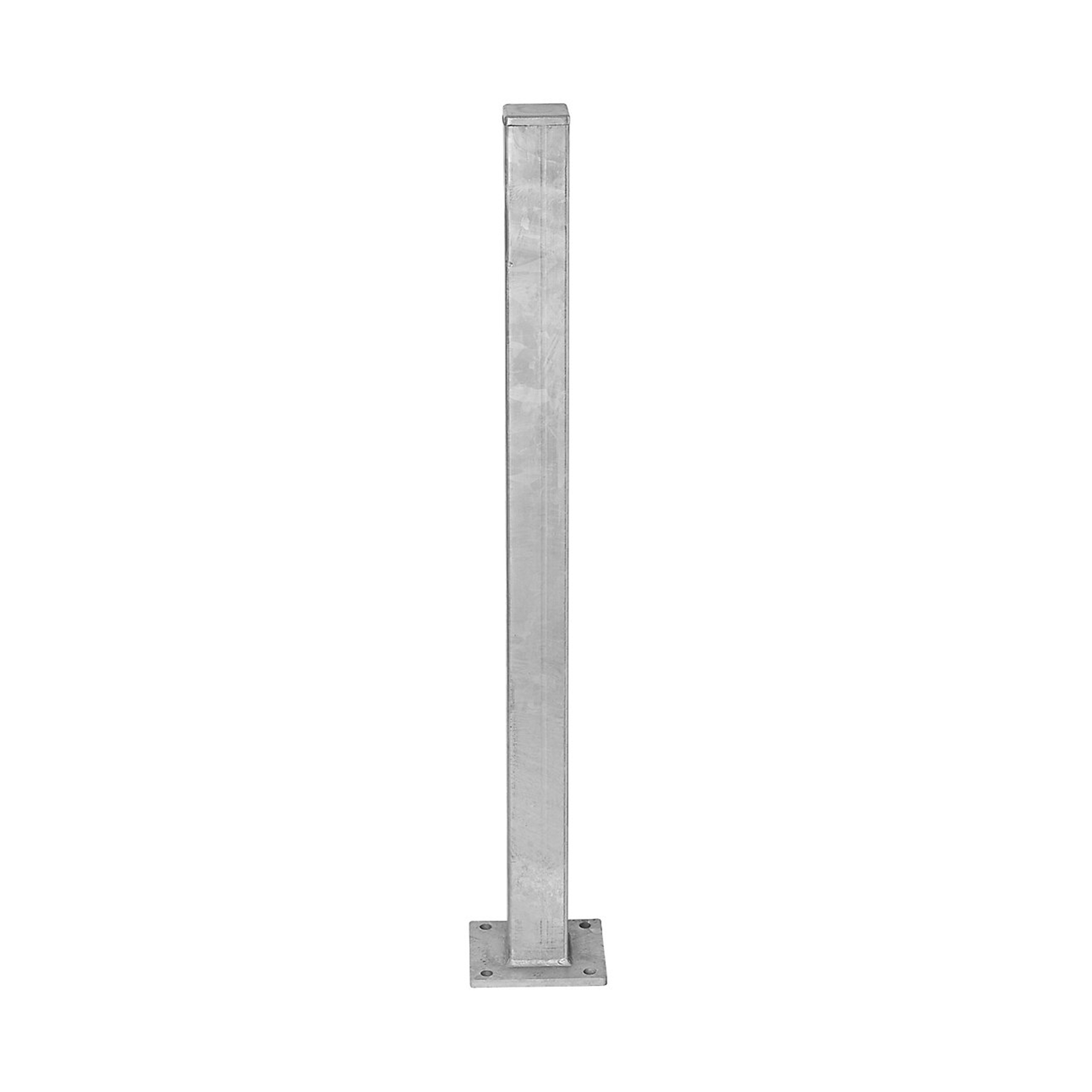 Poste galvanizado con base medidas 80x40x2