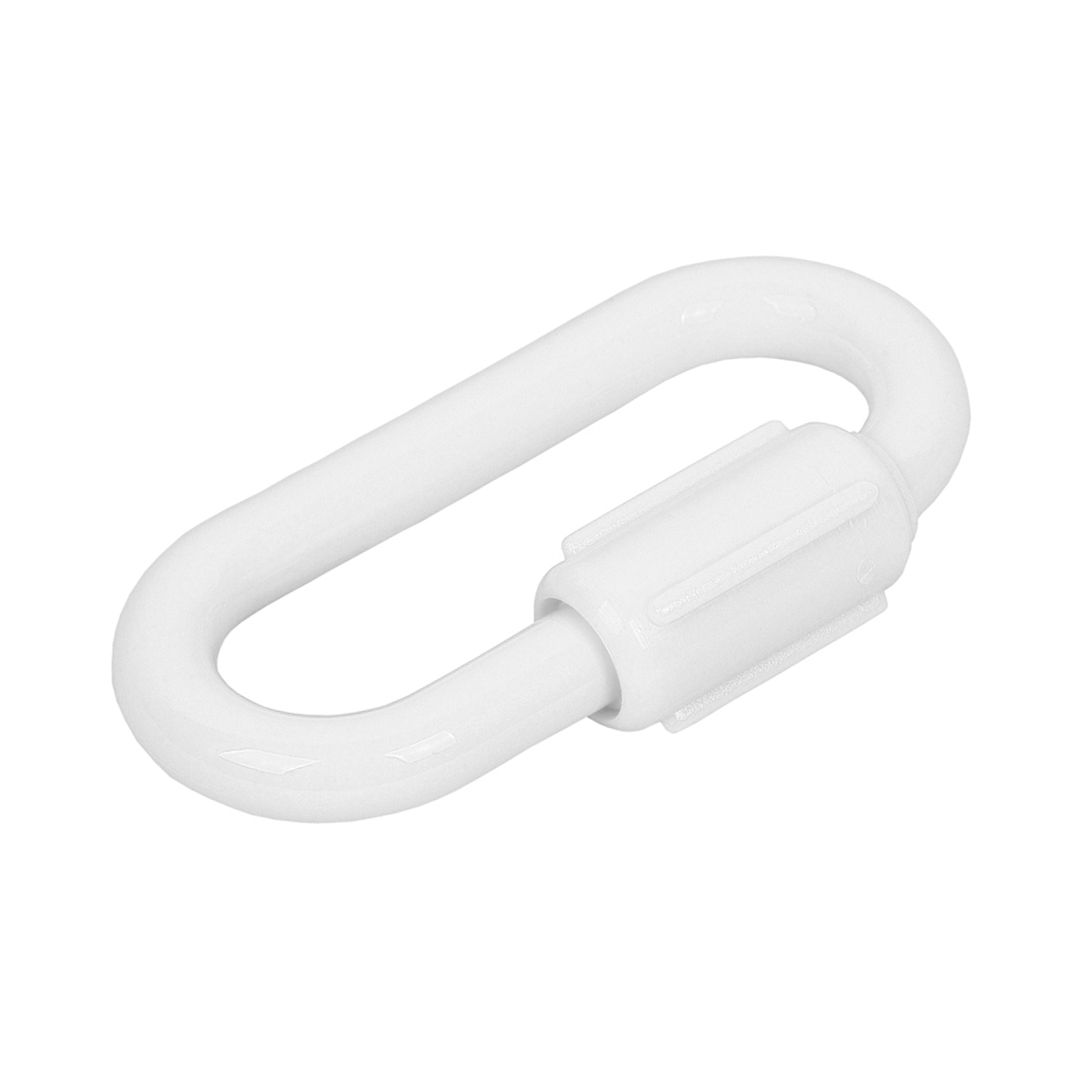 Eslabón ovalado blanco 6 mm plástico.