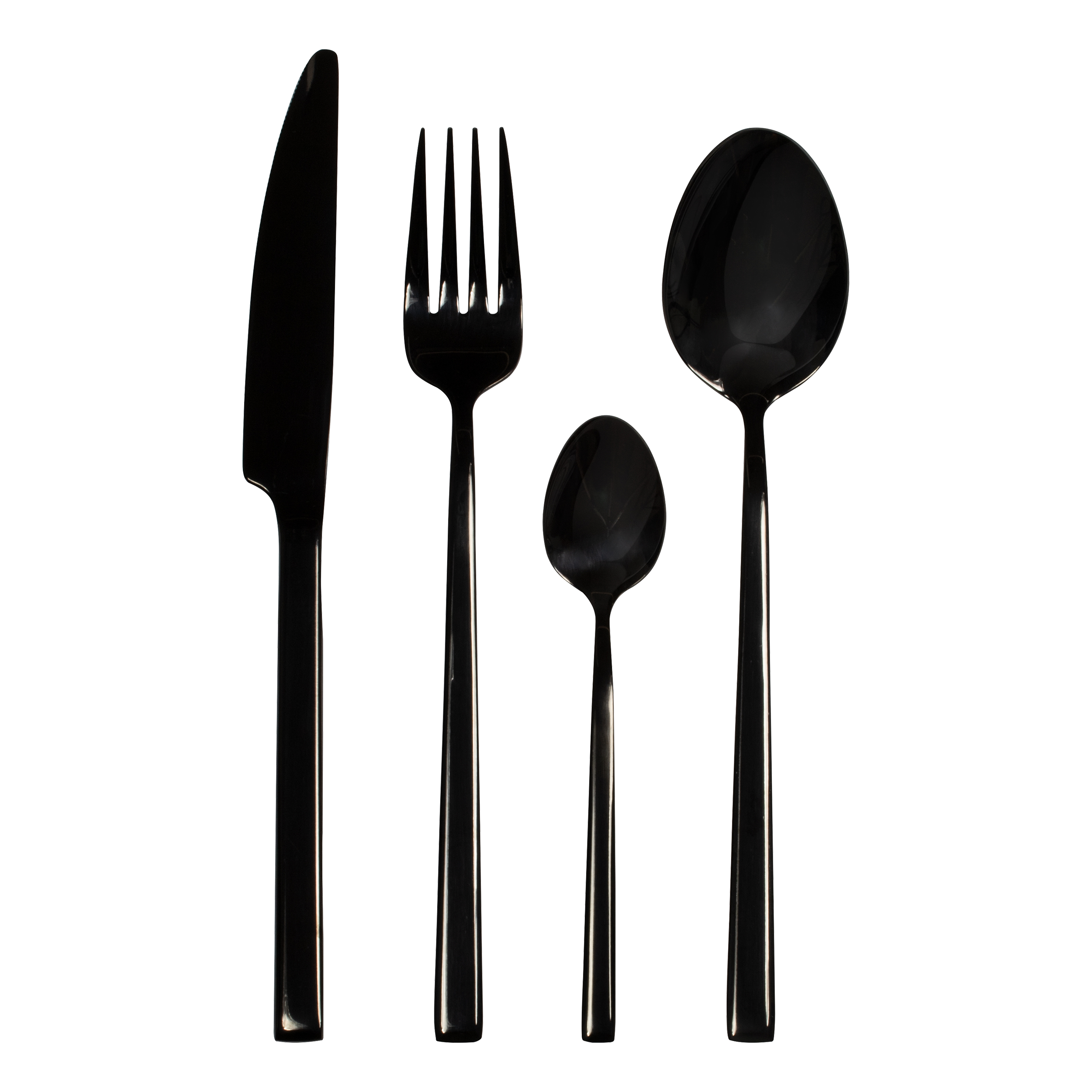 Komplet sztućców Como Black 24 elementy Ambition