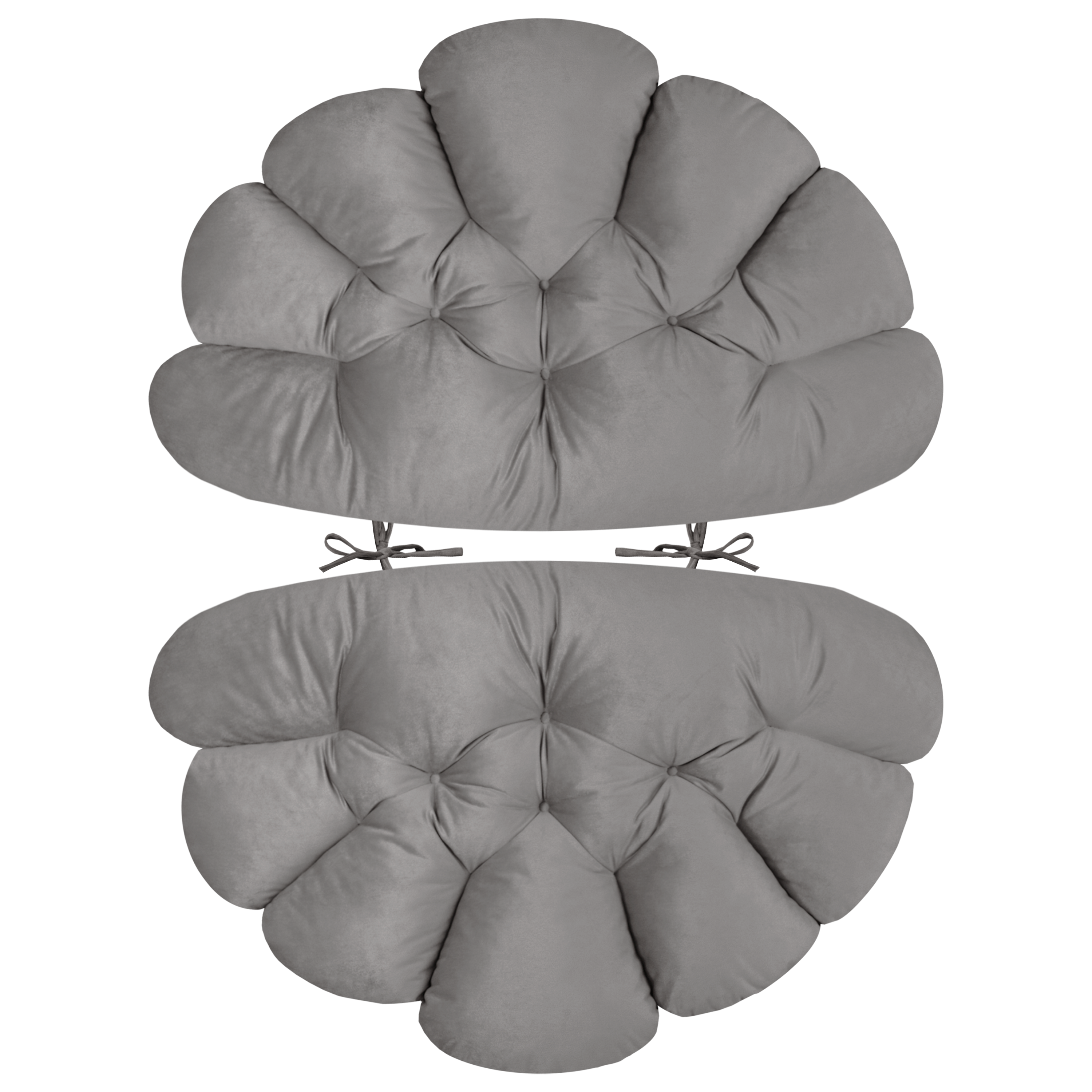 Poduszka na fotel, podłogę Flores Velvet szara 160