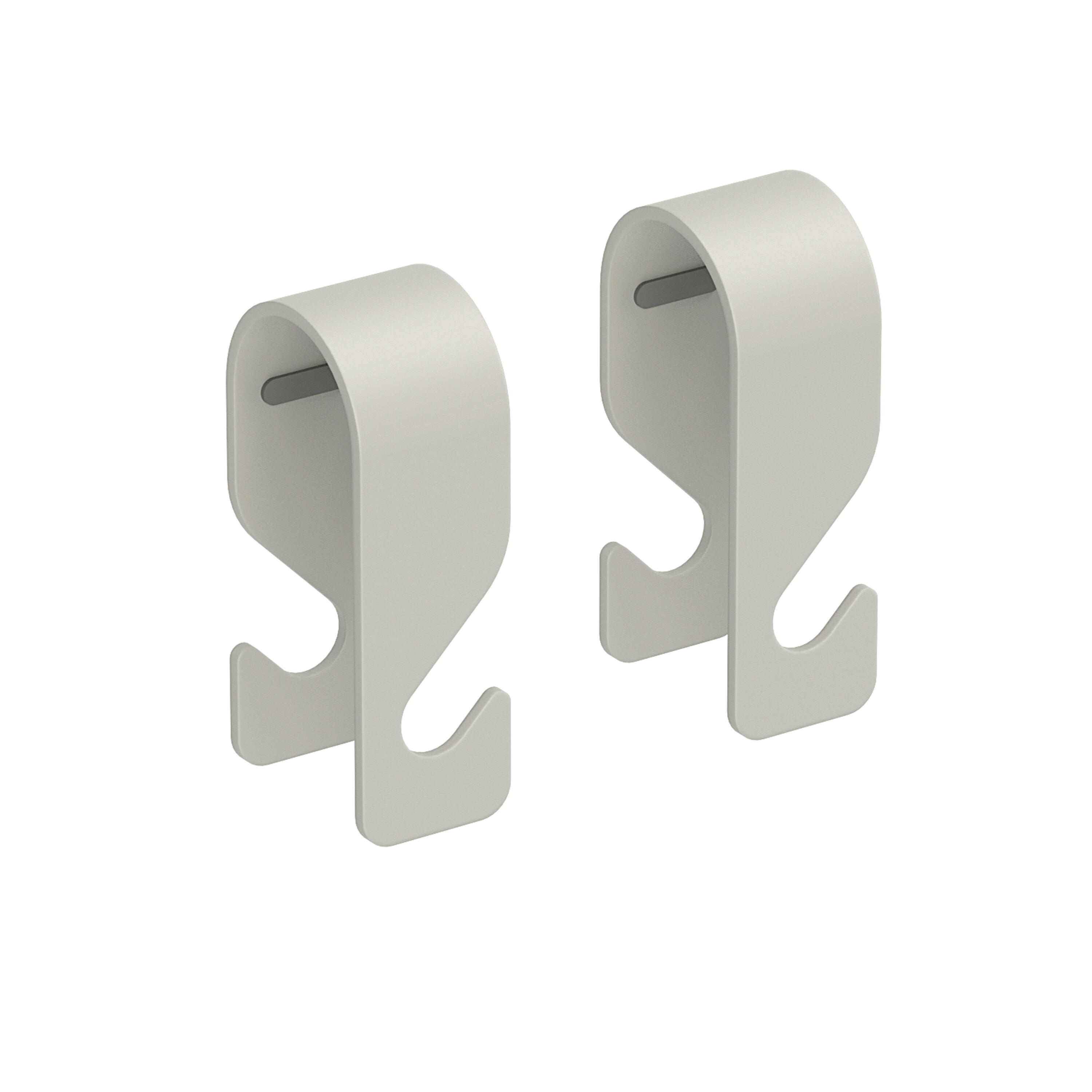 Pack de 2 perchas/percheros gocare aluminio gris