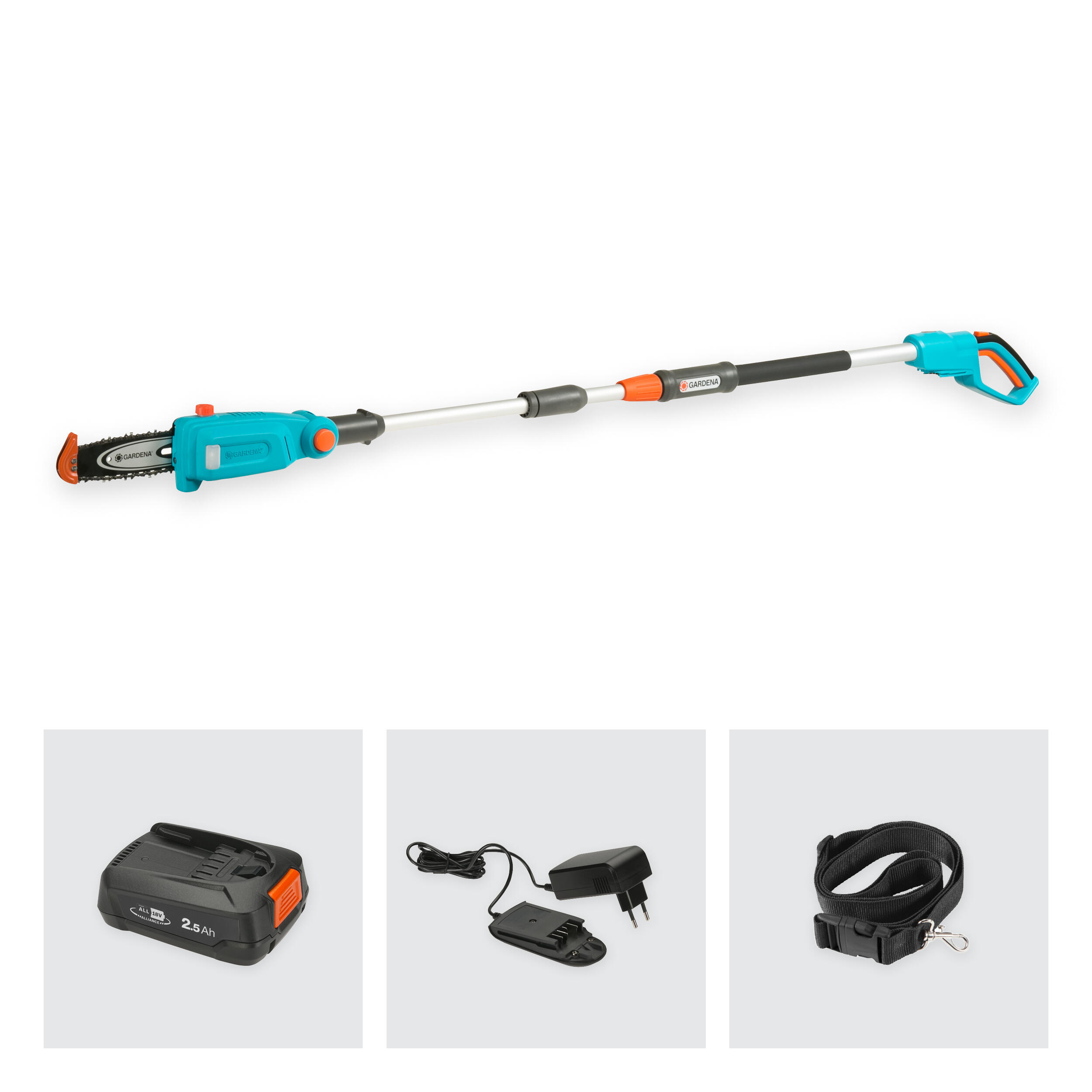 Potatore telescopico a batteria GARDENA TCS POWER FOR ALL 18V barra da 20 cm, 1 batteria inclusa - 11