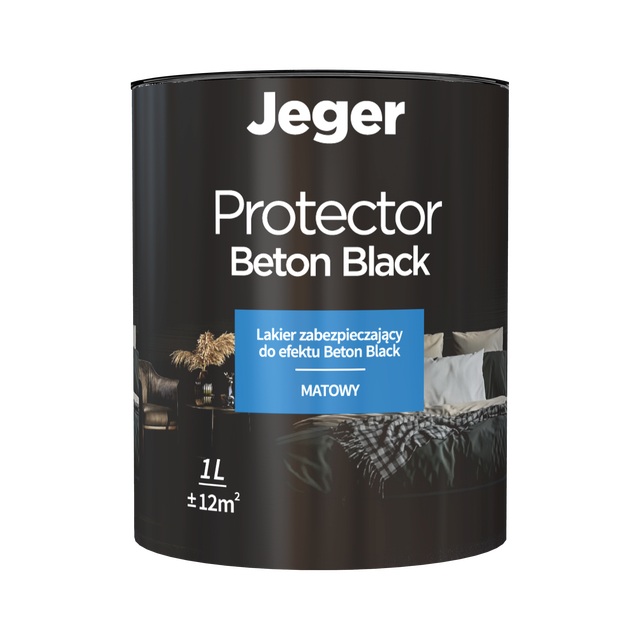 Lakier do efektu Beton Black matowy 1 l Jeger