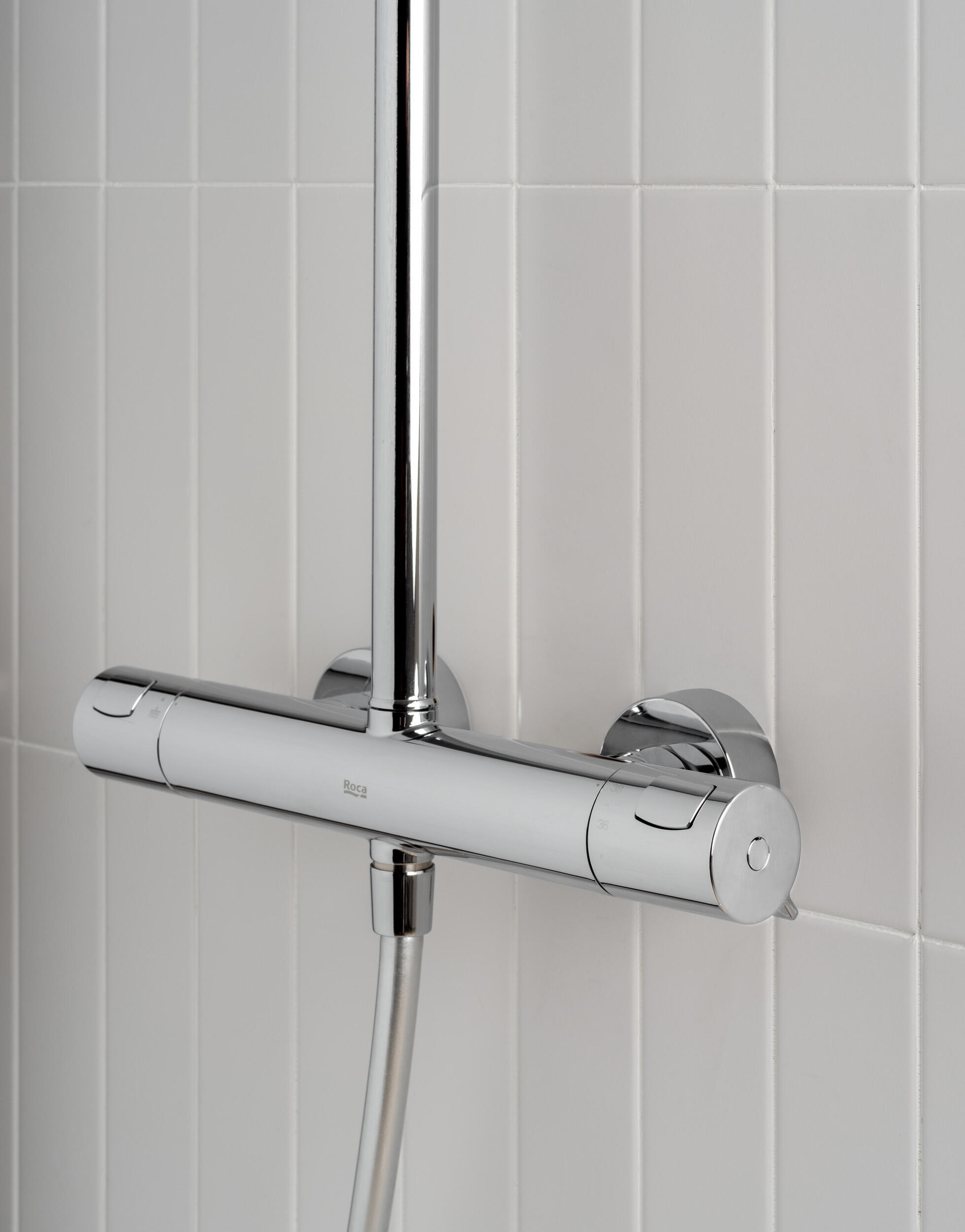 Conjunto de duche termostático cromado Roca Mitos-T Plus - 7